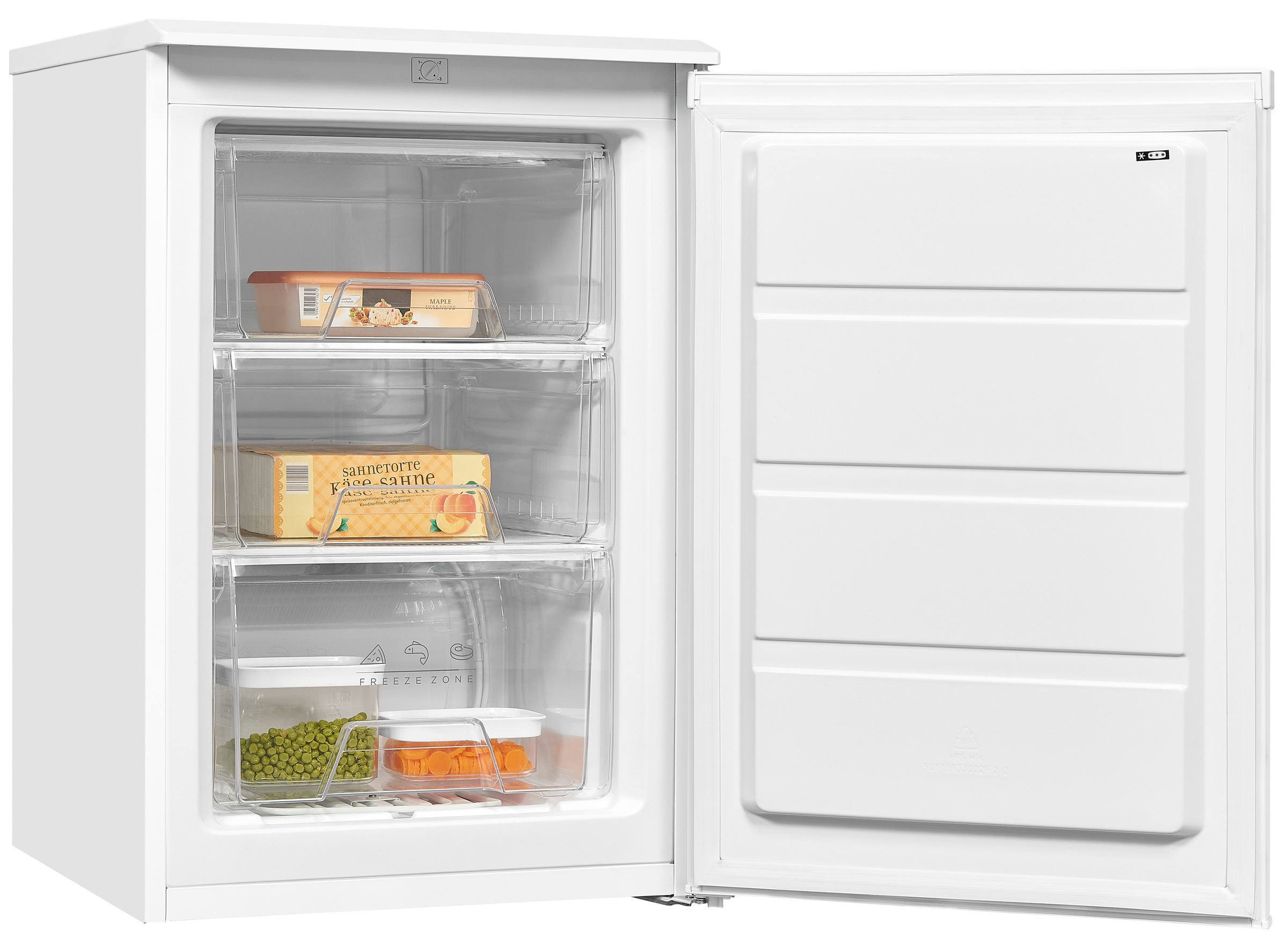 exquisit Gefrierschrank »GS80-030E weiss«, 84,5 cm hoch, 55,3 cm breit, Türanschlag wechselbar
