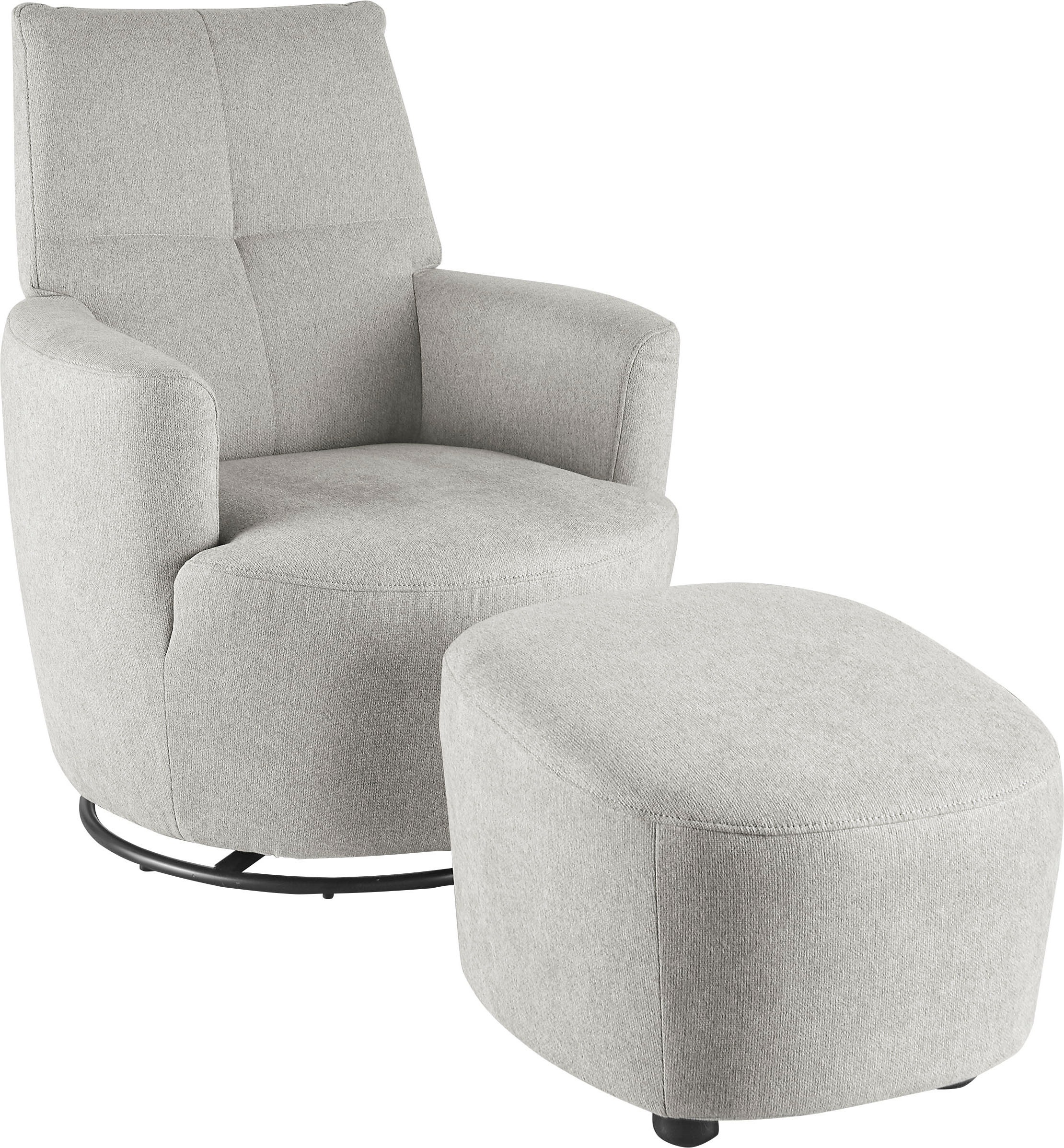 set one by Musterring Relaxsessel »SO 1450« Set,  mit Dreh- und Wippfunktion, inklusive Hocker