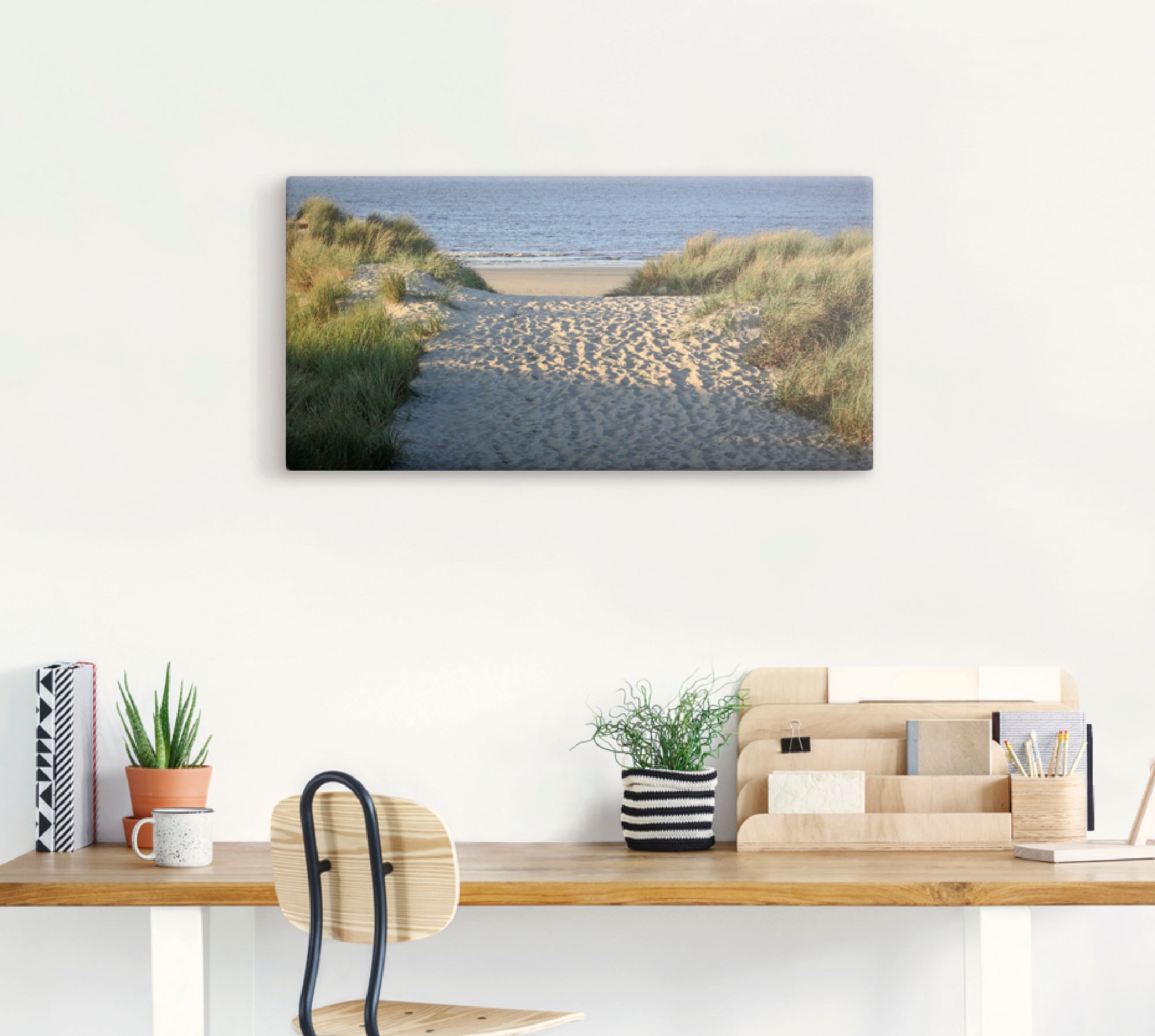 Artland Wandbild »Strandaufgang«, Strand, (1 St.), als Alubild, Outdoorbild, Leinwandbild, Poster, Wandaufkleber