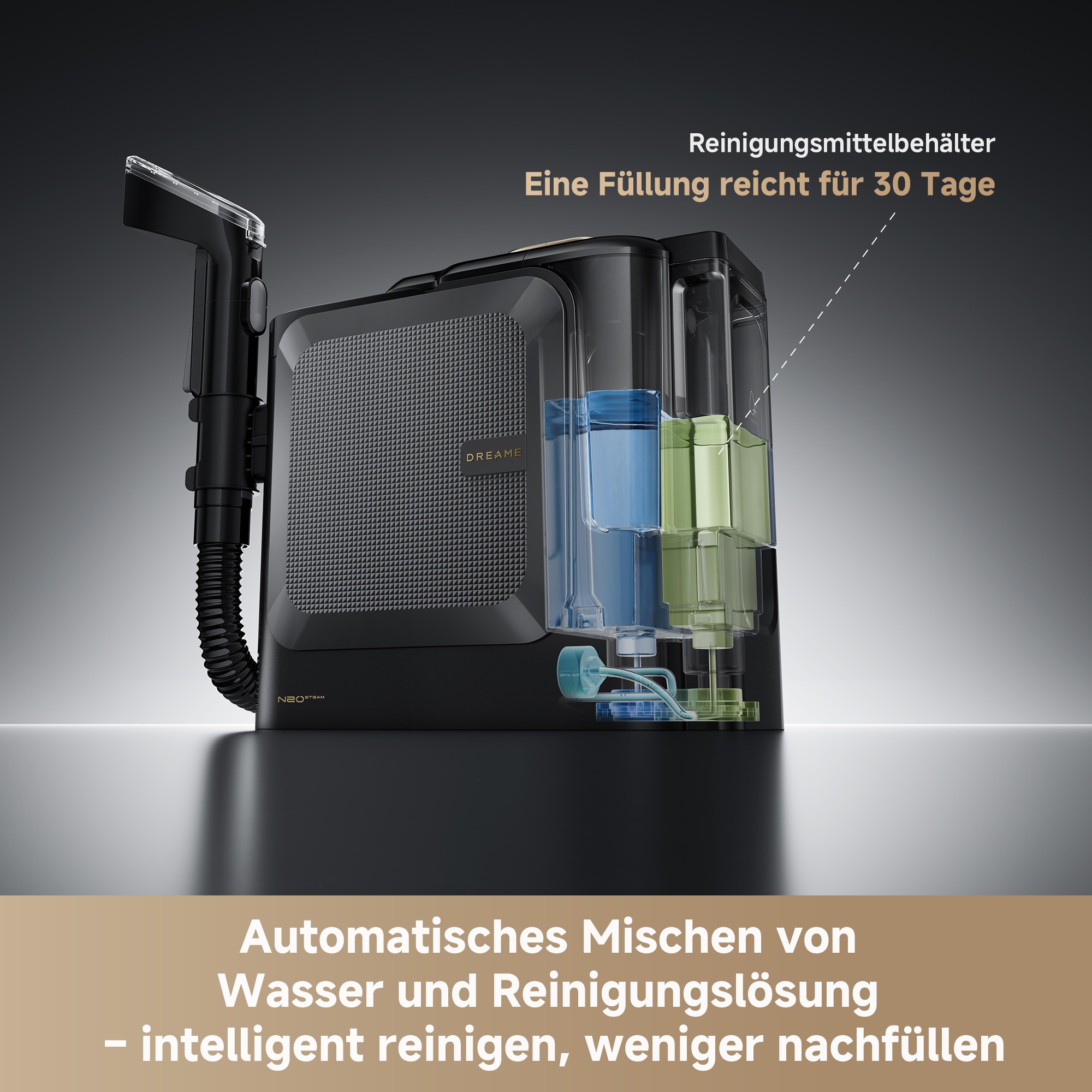 Dreame Dampfreiniger »N20 Steam« 4 Düsen, Heißwasser, Dampf, 600 W