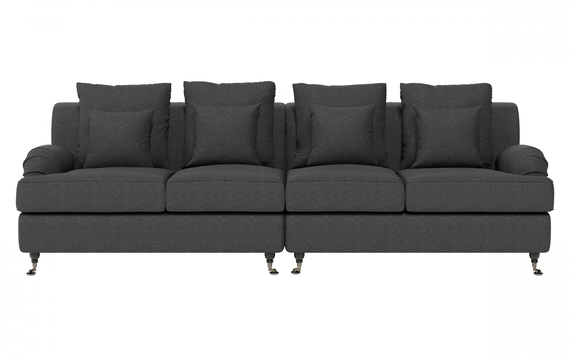 Guido Maria Kretschmer Home&Living Big-Sofa »NORIN«, zwei Fußarten: vorne - Rollen, hinten - Holzfüße