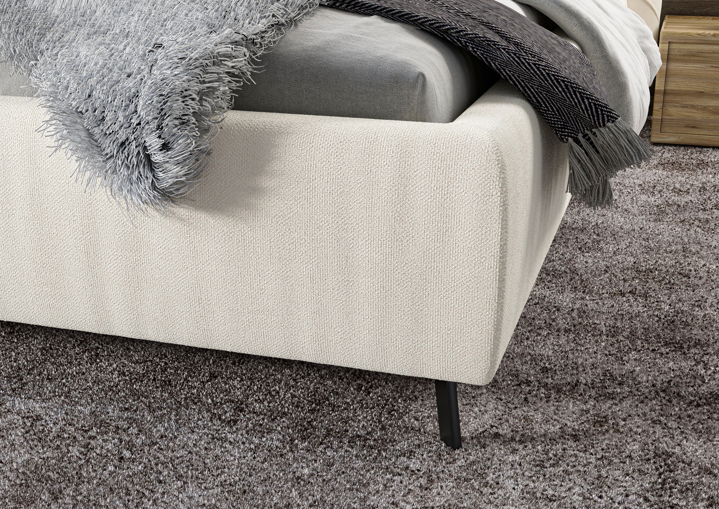 Home affaire Polsterbett »Maxime, in 4 Breiten bis 200cm, auch in Leder« Kopfteilhöhe 143 cm, belastbar bis 280 kg, auch in Überlänge 220cm