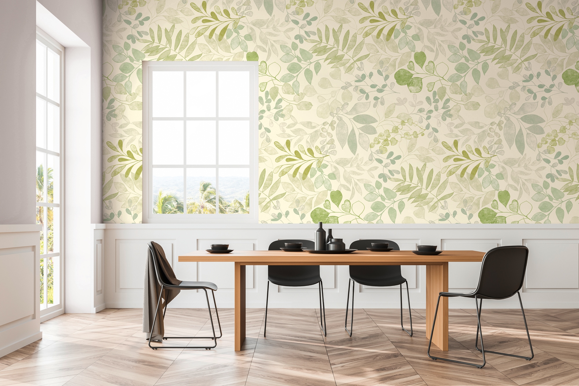 A.S. Création Fototapete »Aquarell Dreams Blumen-Tapete Mustertapete Blätter Blumen« matt strukturiert Vliestapete Landhaus für Schlafzimmer Küche Wohnzimmer Blumen Design