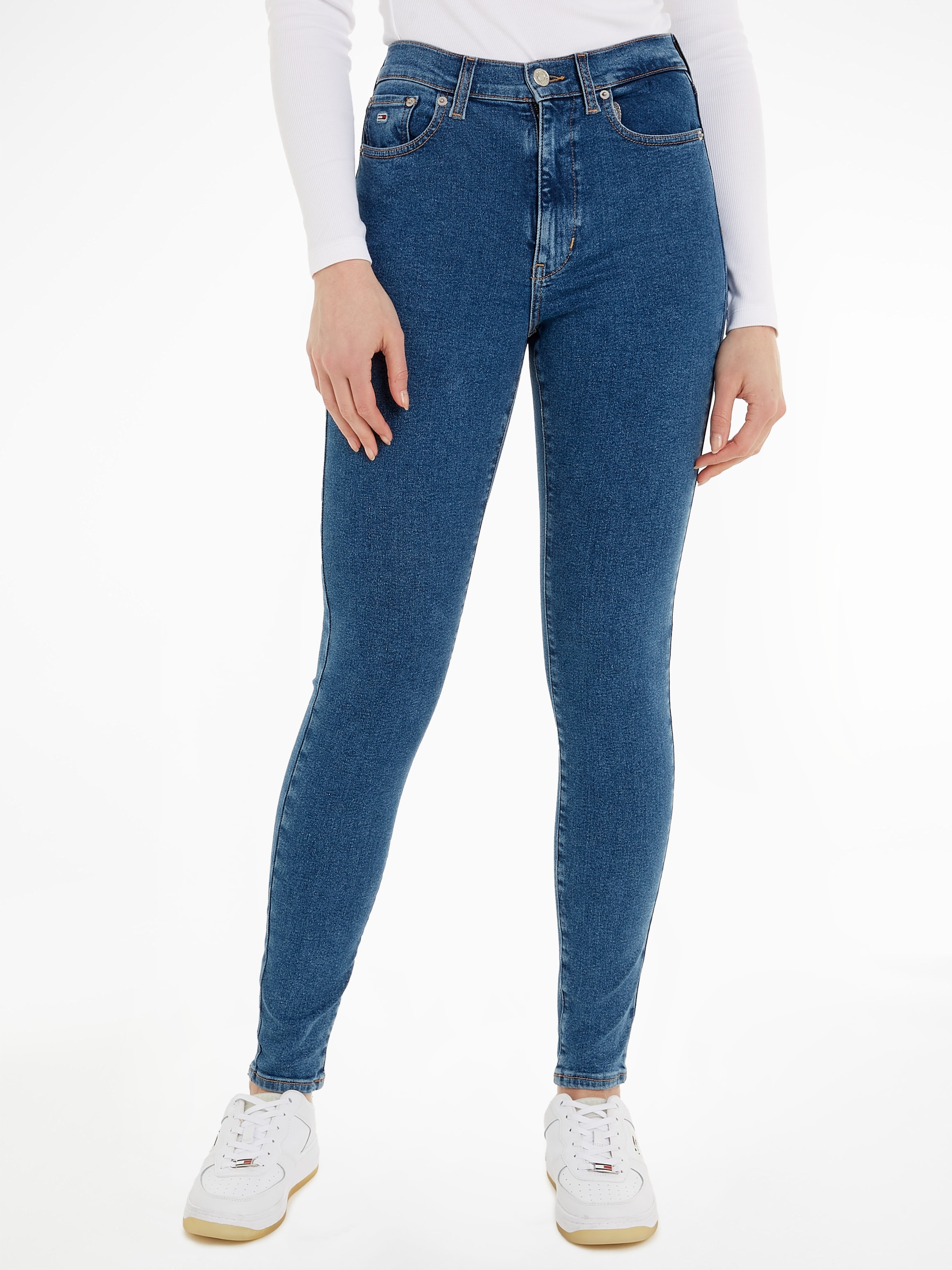 Jeans kaufen OTTO Ledermarkenlabel »Sylvia«, Bequeme bei Tommy online Jeans mit