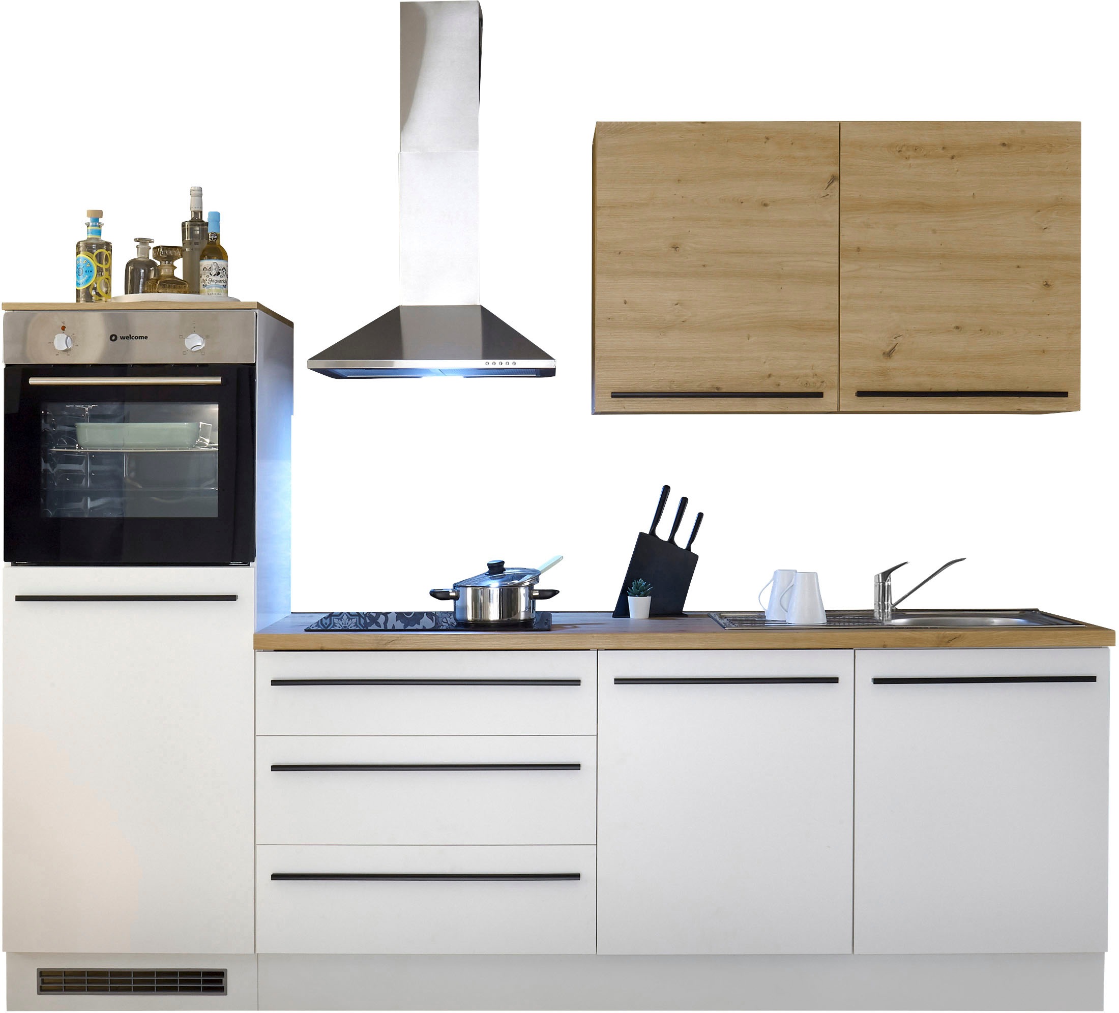 BASIC by Balculina Küchenzeile »Noah«, Breite 260 cm, wahlweise mit E-Geräten