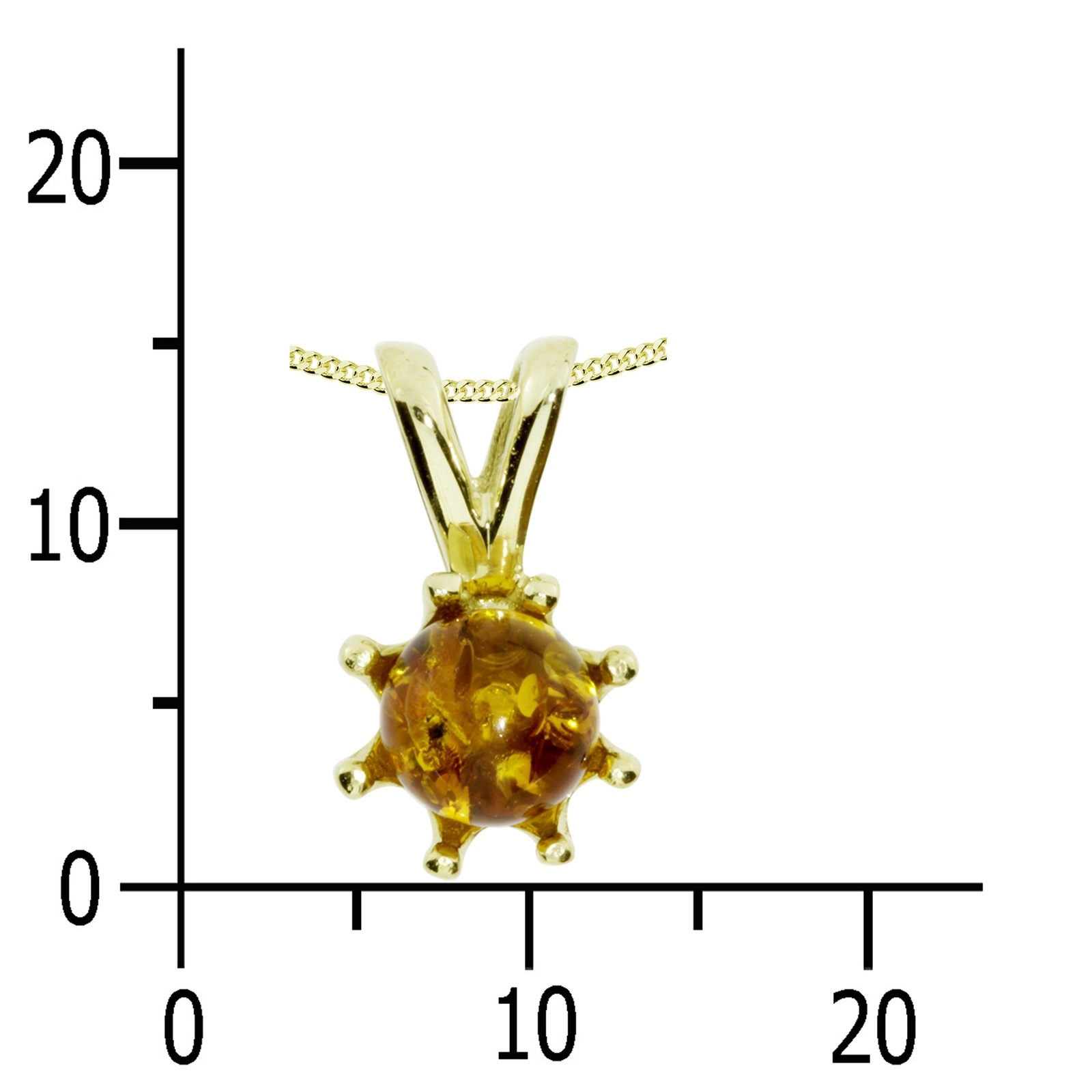 OSTSEE-SCHMUCK Kette und Anhänger Set »- Ilke - Gold 333/000 - Bernstein«