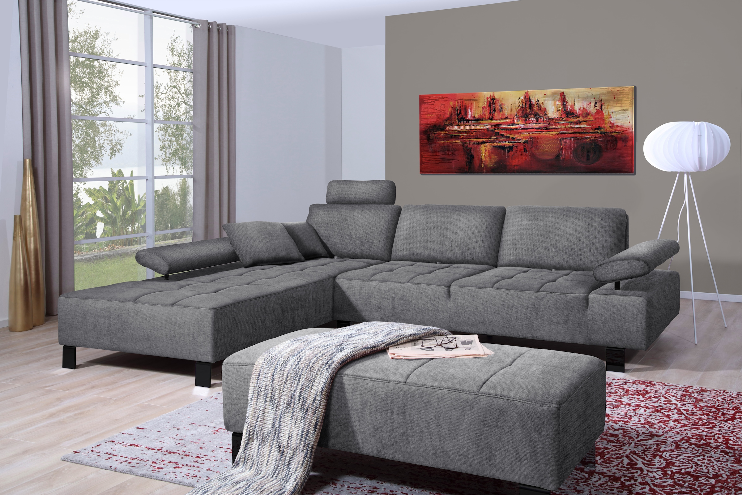 alina Ecksofa »Royce«, inklusive Sitztiefenverstellung, 296 cm breit