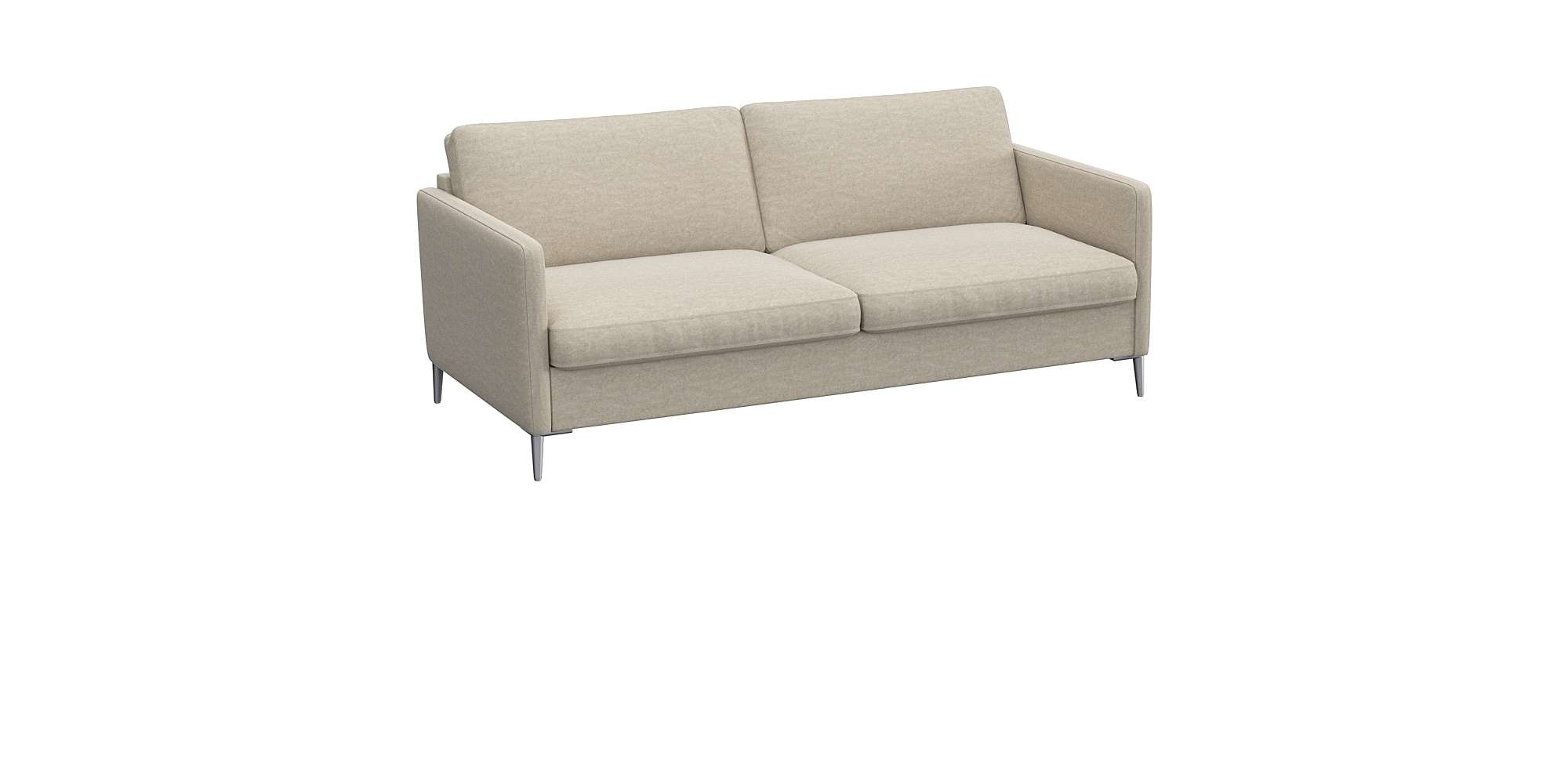 FLEXLUX 2,5-Sitzer »Fiore, super Sitzkomfort durch Kaltschaum im Sitz« schmale Armlehnen, Füße Alu