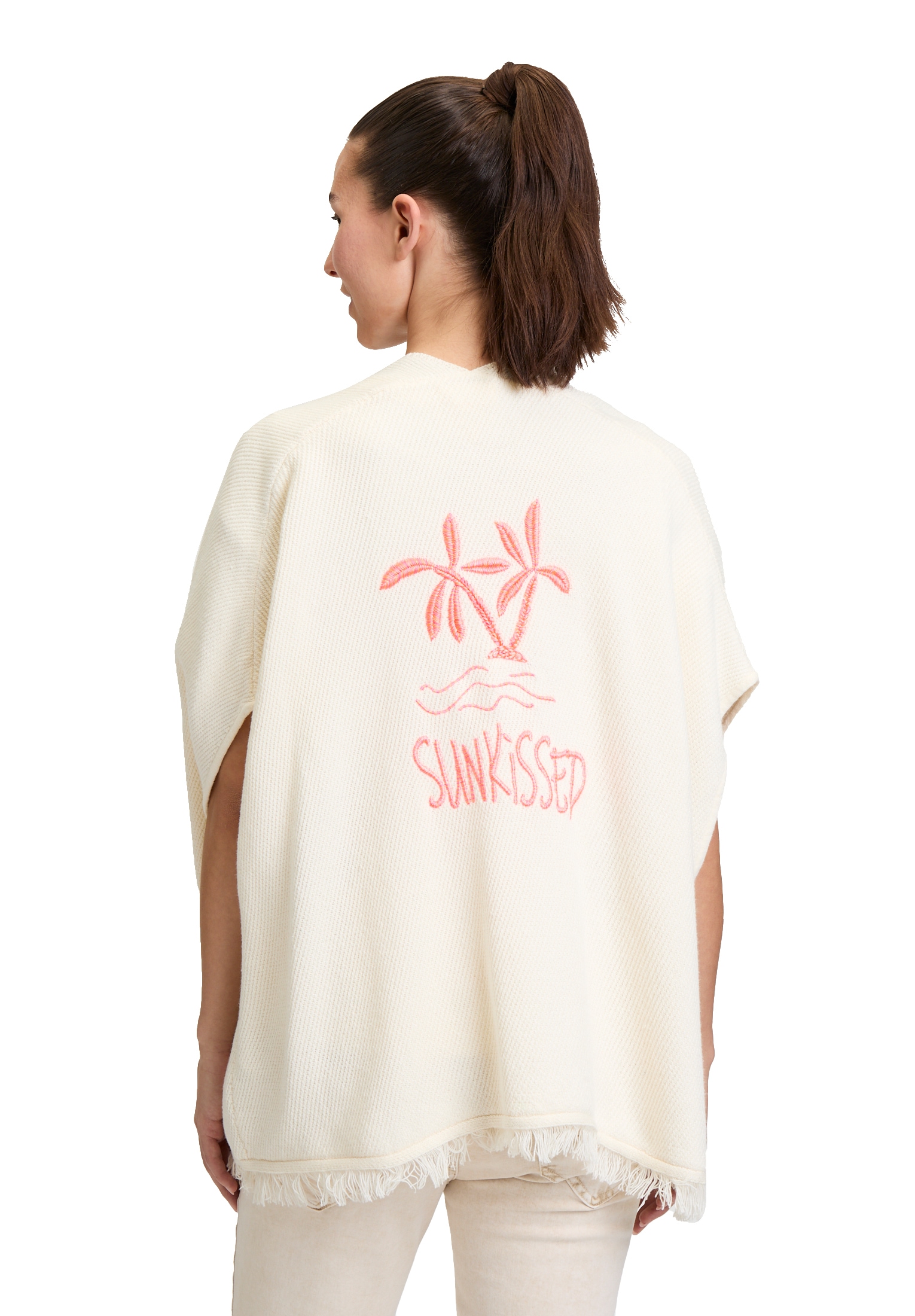 Cartoon Strickjacke »Strick-Poncho mit Stickerei«