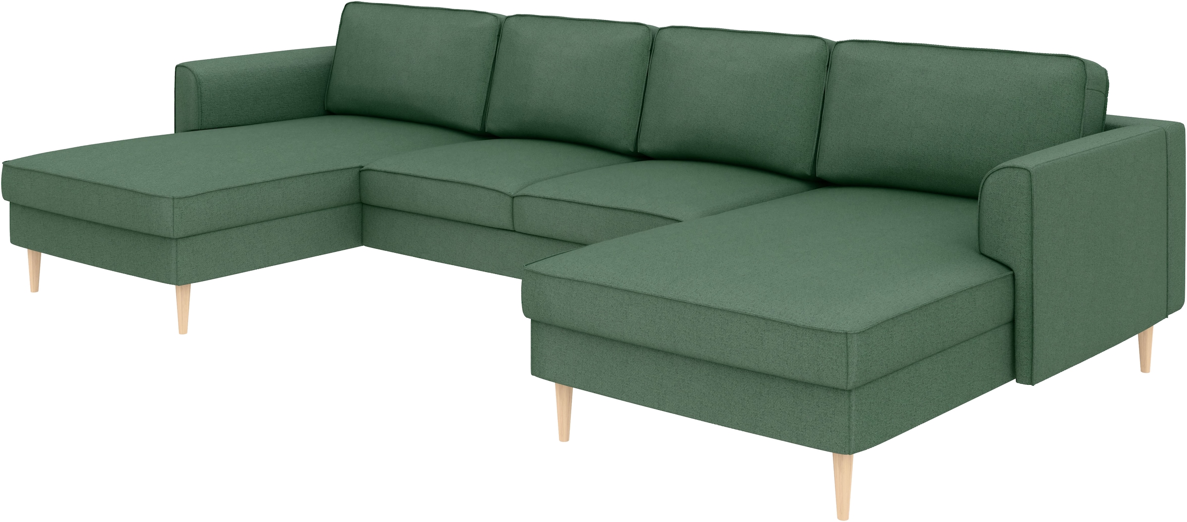 Home affaire Wohnlandschaft »Booster Couch wahlweise mit Schlaffunktion und Bettkasten-auch in Cord« Sofa in U-Form, Breite 305 cm