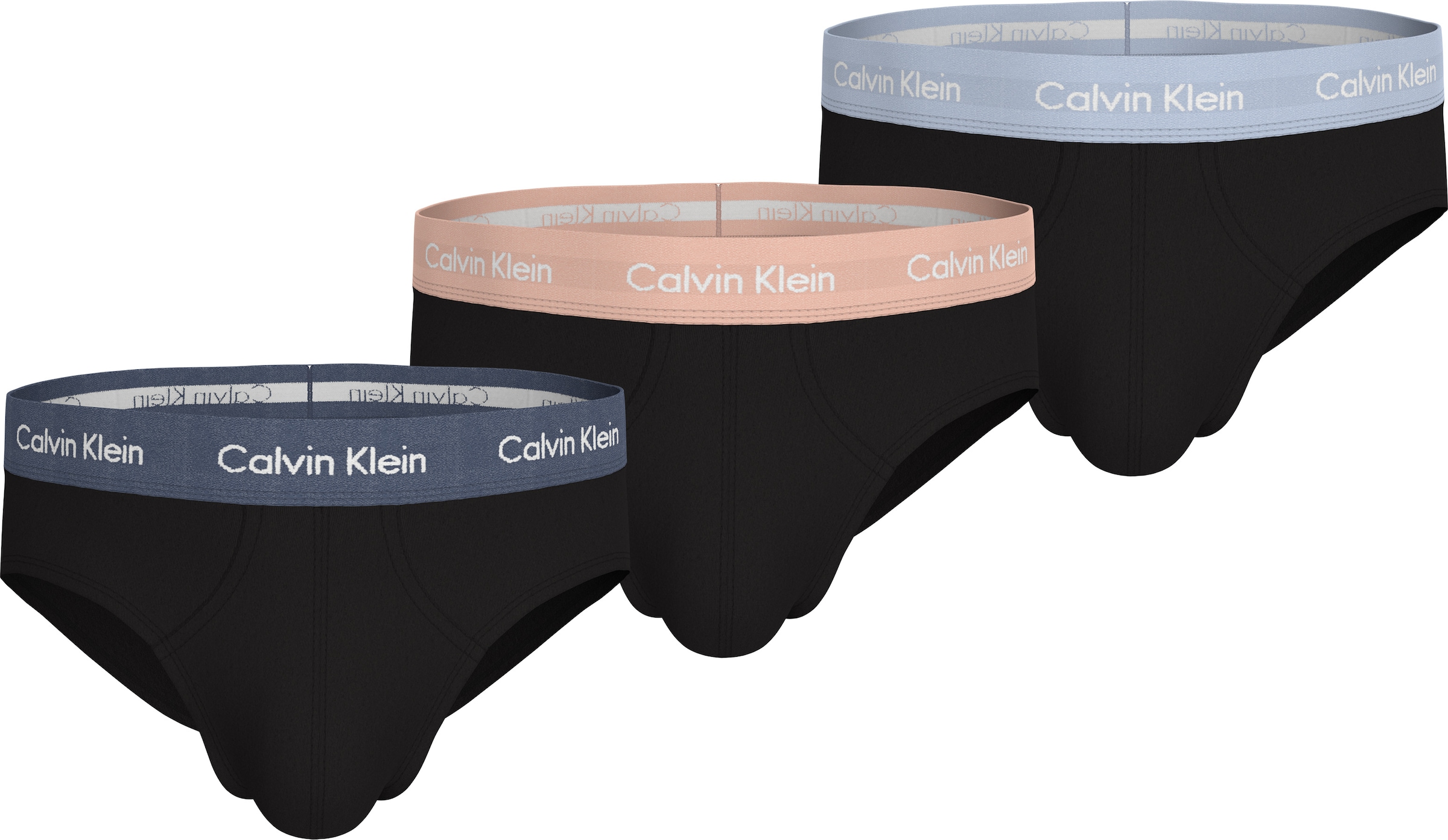 Calvin Klein Underwear Hipster, (3 St.), mit farbigem Webbund