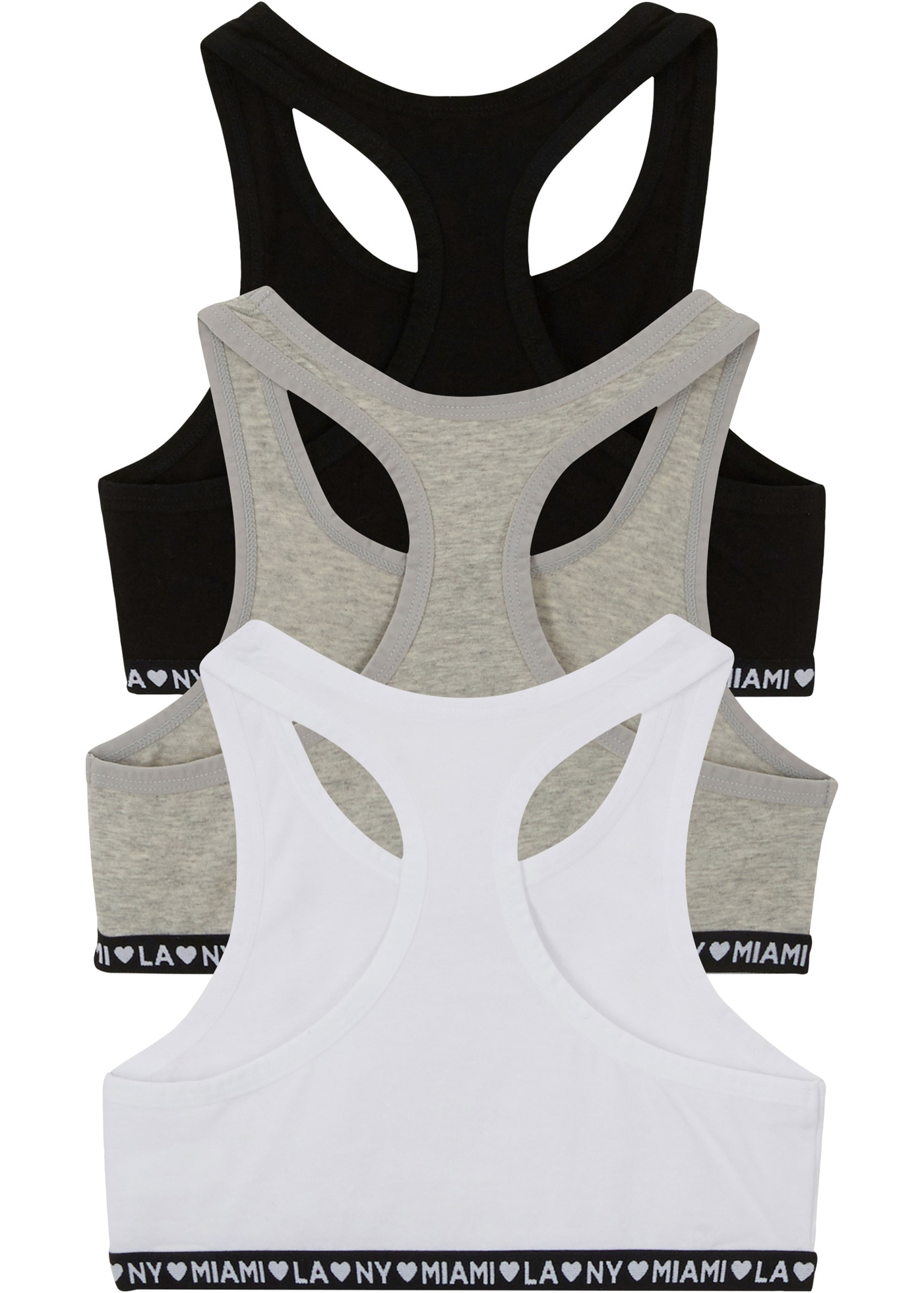 bonprix Bustier Packung, 3, 3 Stk. mit breiten Trägern, mit breitem Gummiband unter der Brust