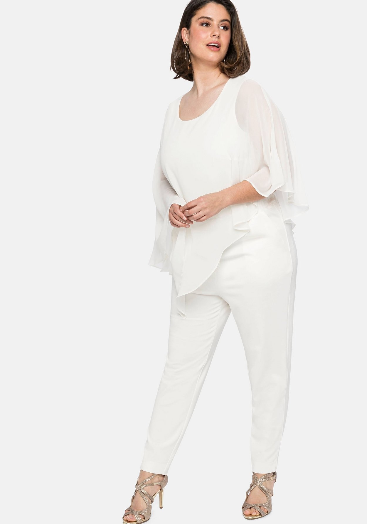 Sheego Jumpsuit »Overall im Lagenlook, mit Fledermausärmeln«, im Lagenlook, mit Fledermausärmeln