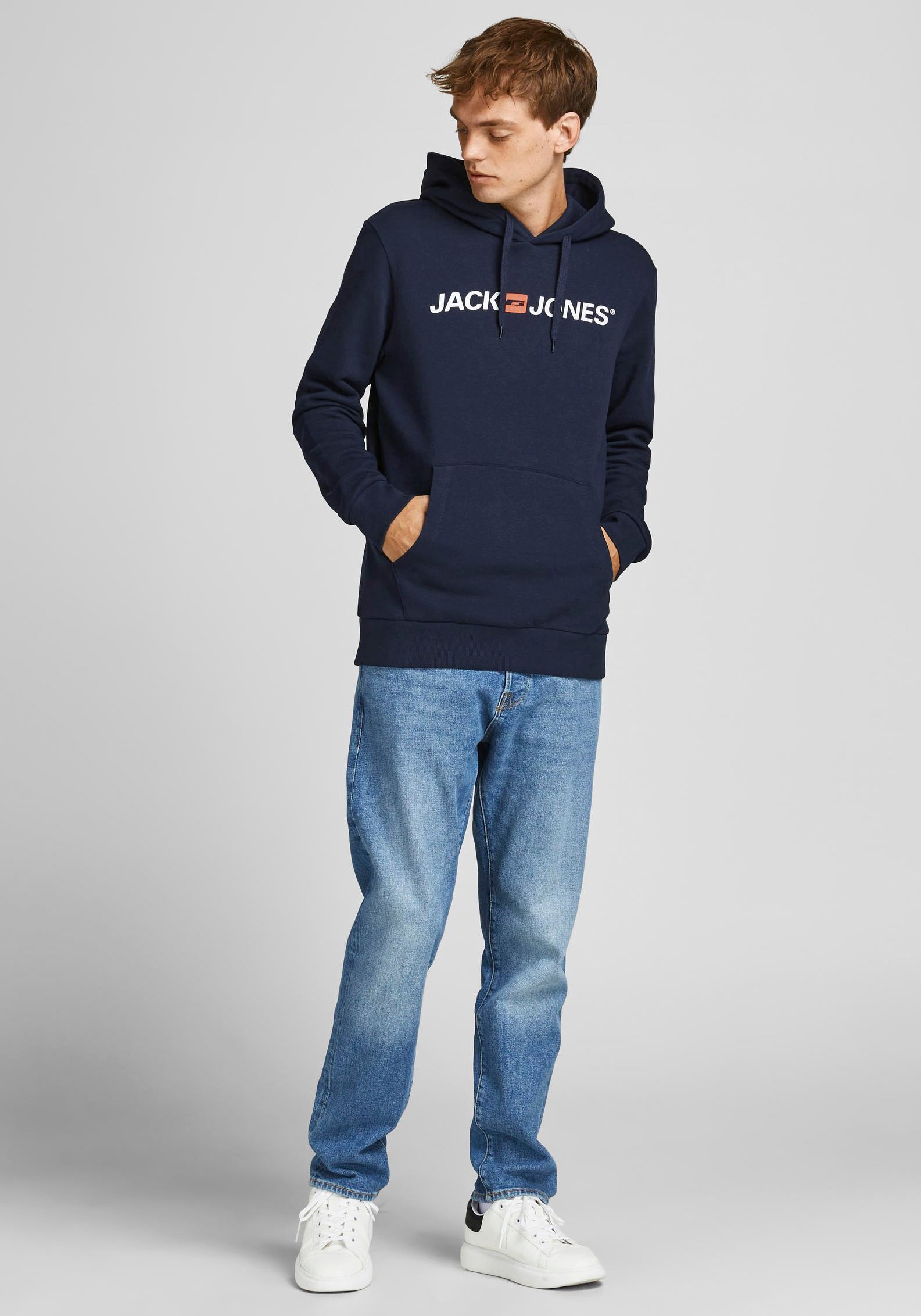 Jack & Jones Kapuzensweatshirt »CORP OLD LOGO SWEAT HOOD«, (Packung, 2 tlg., 2er-Pack)