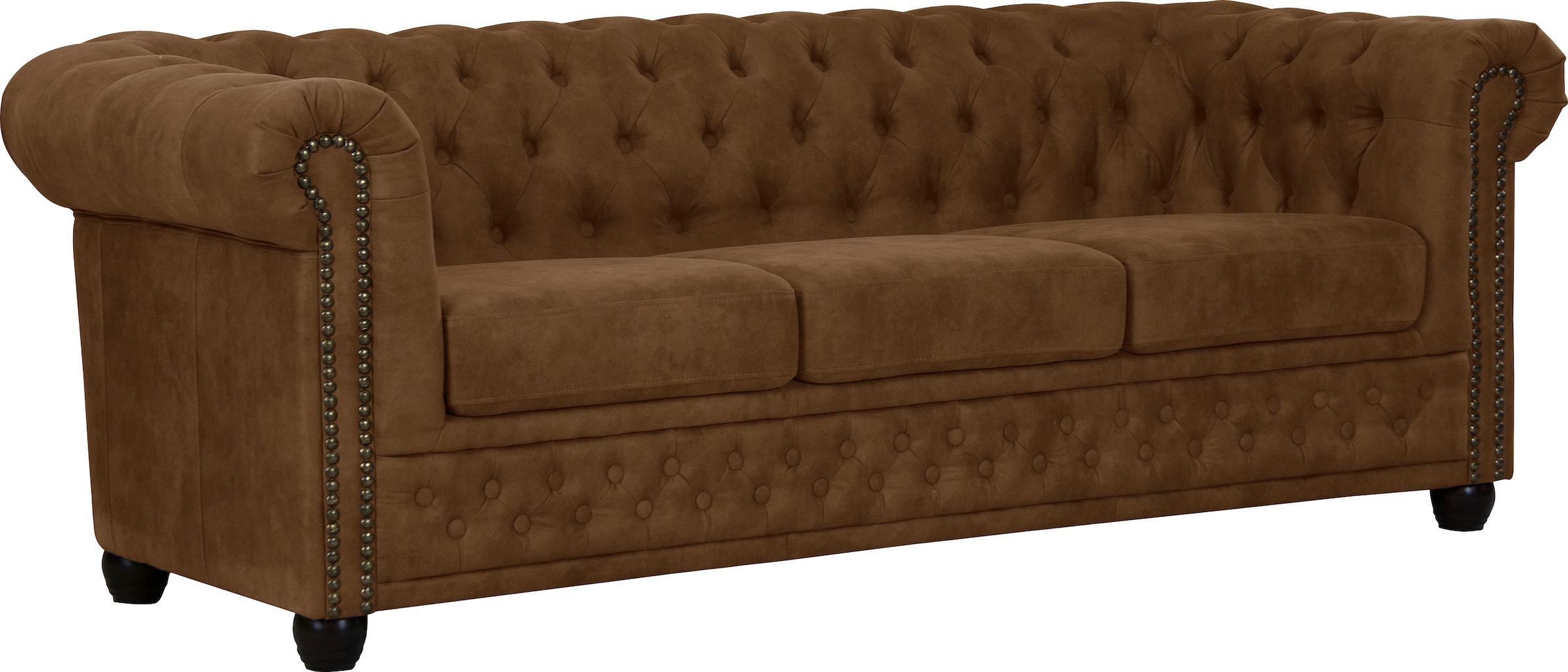 Home affaire Chesterfield-Sofa »Rysum«, Chesterfield-Optik, in 2 Bezugsqualitäten, 2 Ausf. schnell lieferbar