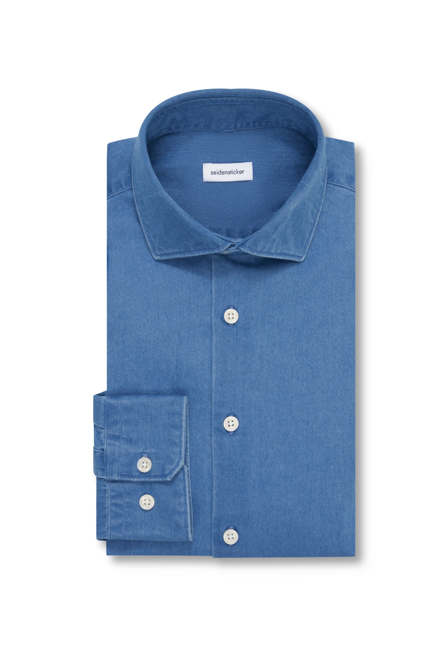 seidensticker Jeanshemd Slim 1/1 Kentkragen Denim