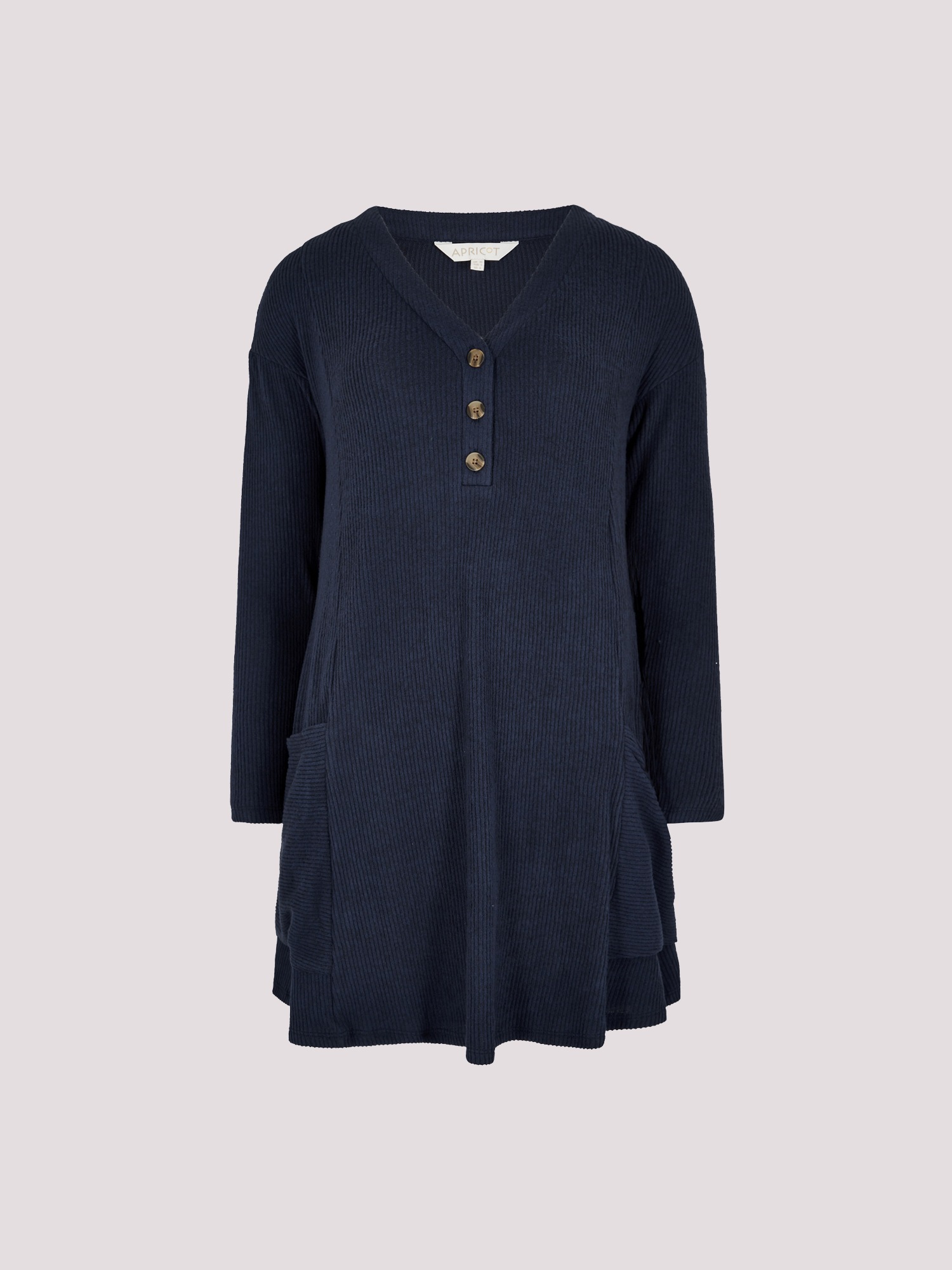 Apricot Shirtkleid »Swing-Kleid« mit aufgesetzten Taschen