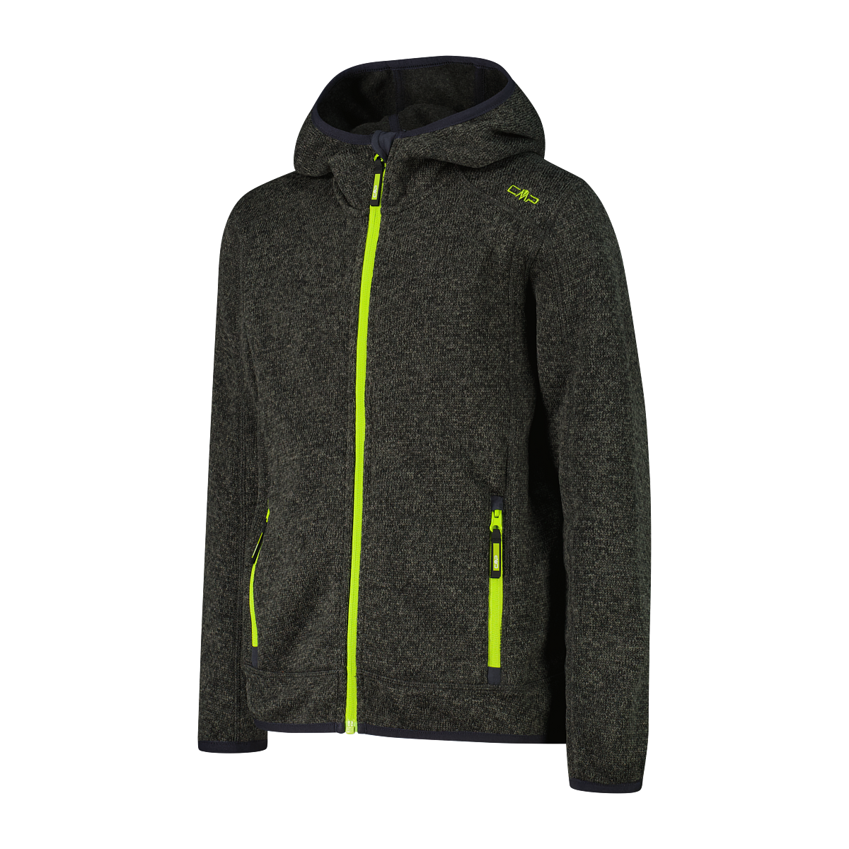 CMP Strickfleecejacke »KID JACKET FIX HOOD« mit Kapuze Übergangsjacke für Kinder und Jugendliche