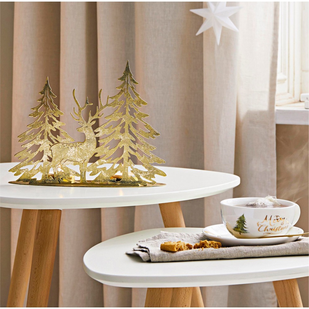 Schneider Kerzenhalter »Weihnachtsdeko«, (1 St.), für zwei Stumpenkerzen oder Teelichter