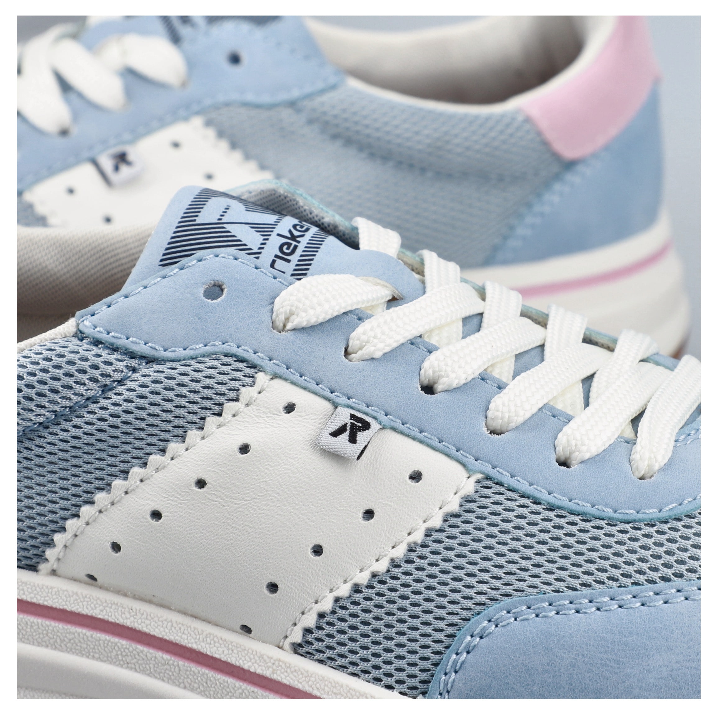 Rieker Sneaker  Schnürschuh, Halbschuh, Freizeitsneaker mit Kontrastbesätze