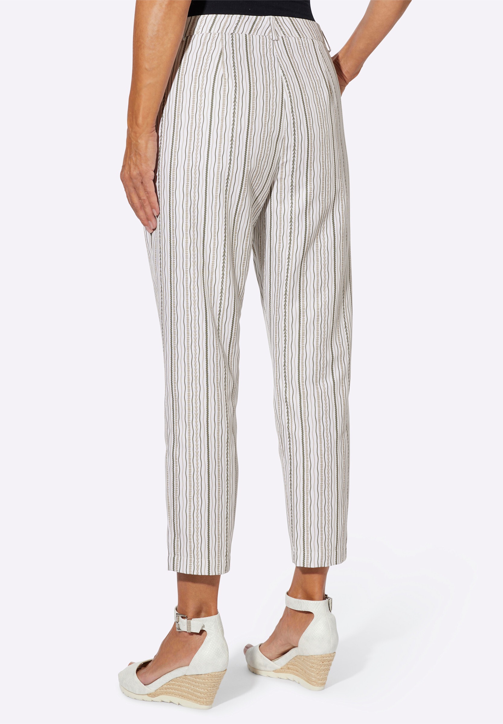 Sieh an! Stoffhose »7/8-Hose 7/8-Hose mit Streifen-Druck«