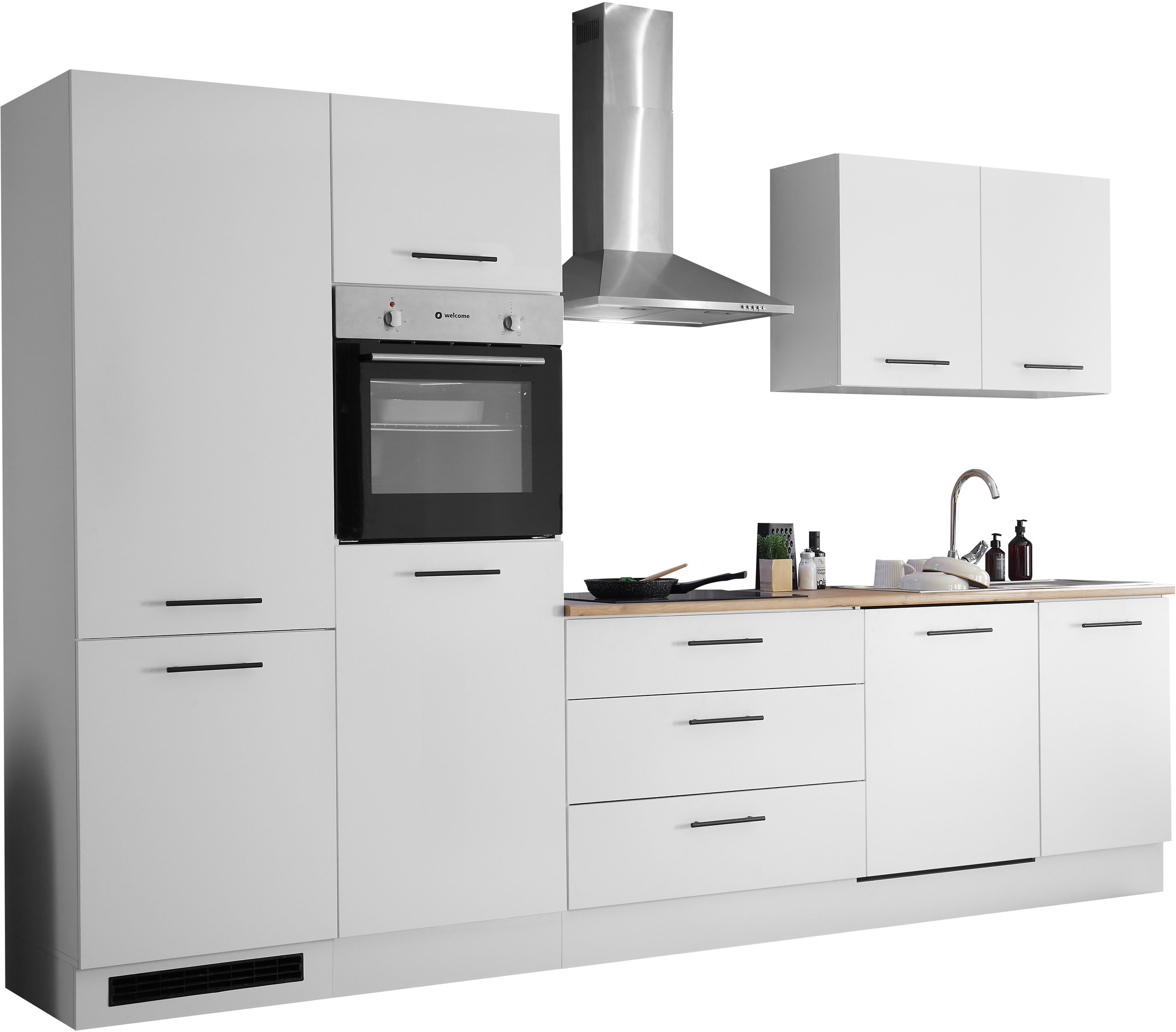 BASIC by Balculina Küchenzeile »Tirol B/H/T 310x212x60 cm« Breite 310 cm, wahlweise mit E-Geräten