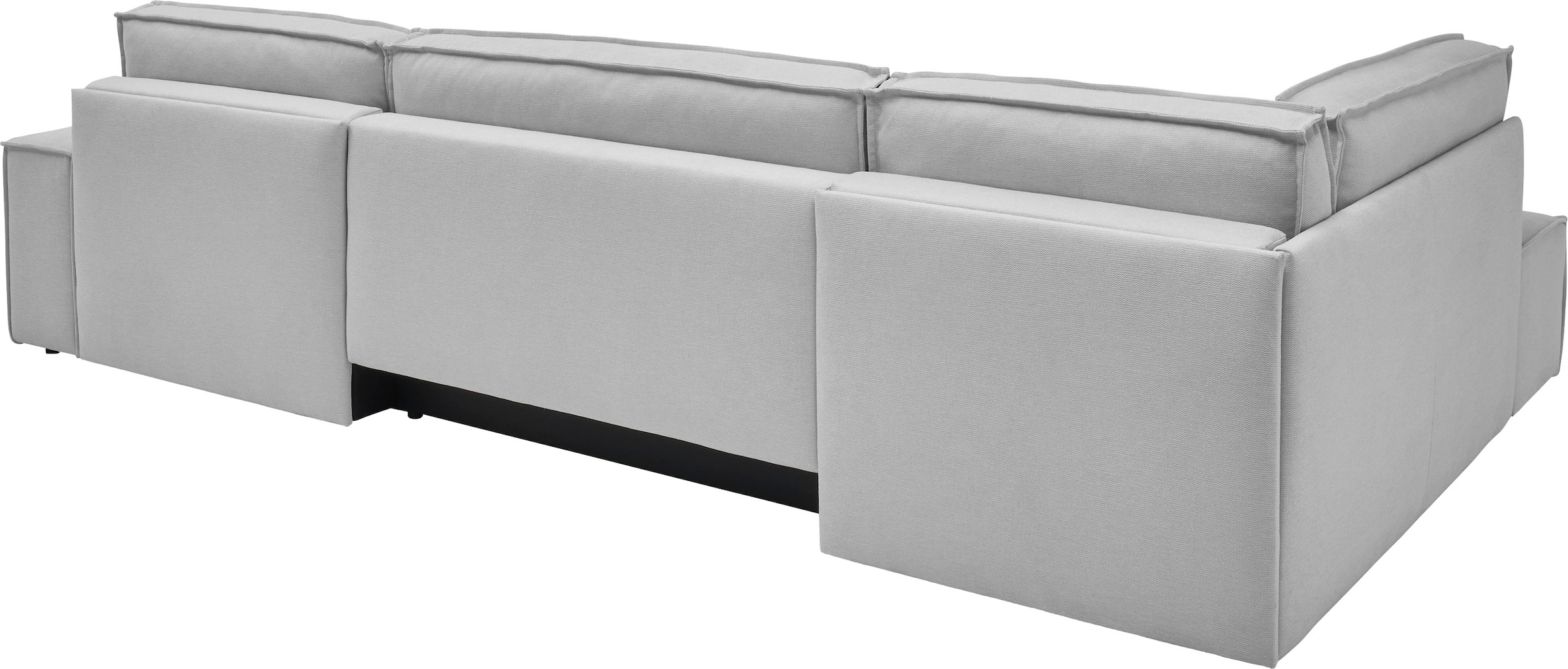 andas Wohnlandschaft »FINNLEY, U-Form XXL 329 cm, Schlafsofa, Schlaffunktion m. Bettkasten« verfügbar in den Stoffqualitäten Bouclé, Struktur fein und Mega Cord