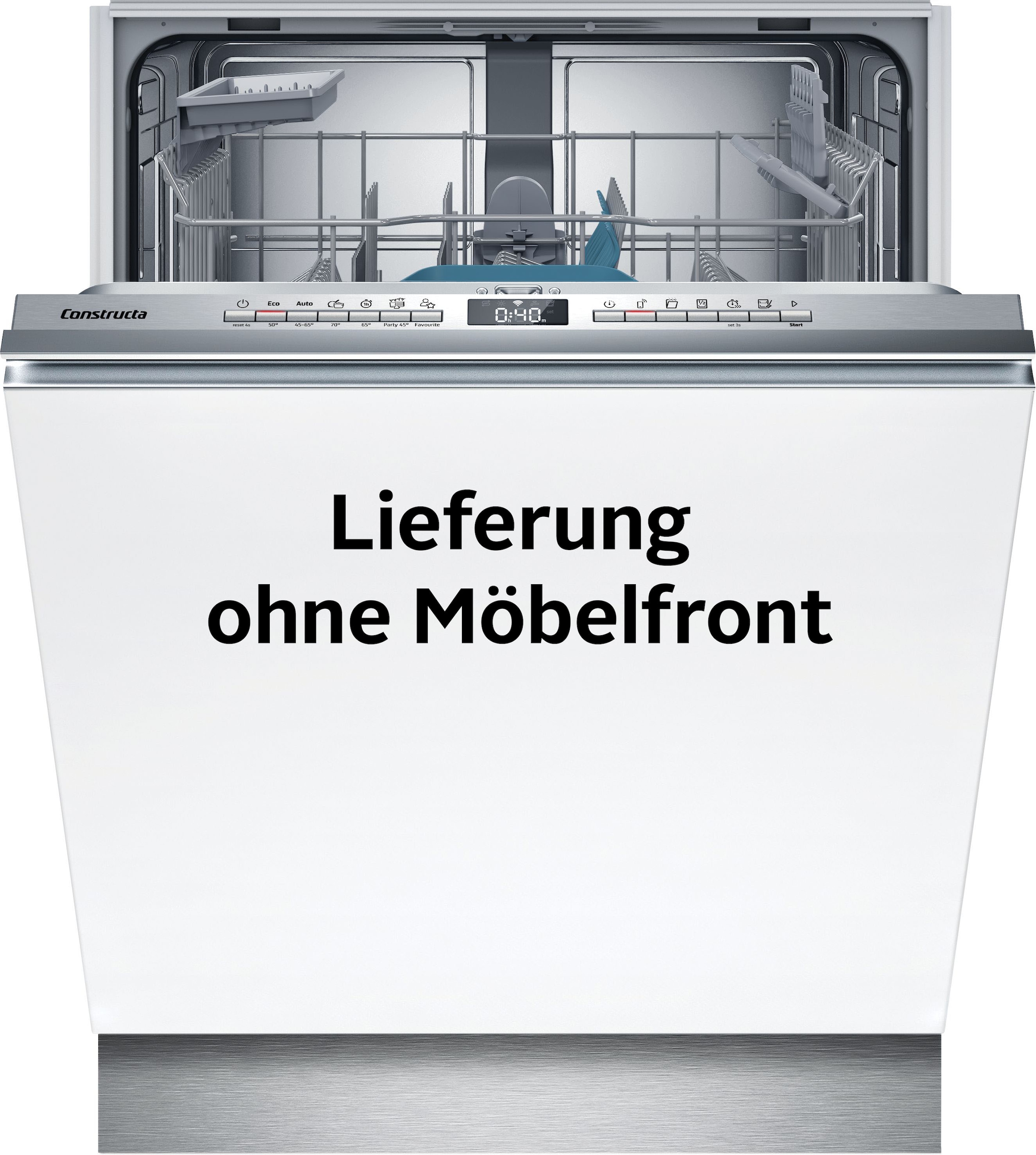 Constructa vollintegrierbarer Geschirrspüler »CG6VX0O2ETE« 13 Maßgedecke in silberfarben