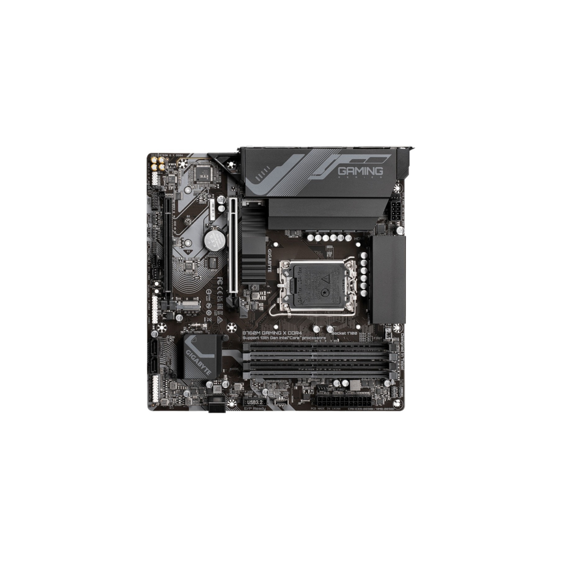 Gigabyte Mainboard »B760M GAMING PLUS WIFI DDR4-Mainboard - Unterstützt 14. Gen. Intel Cor«
