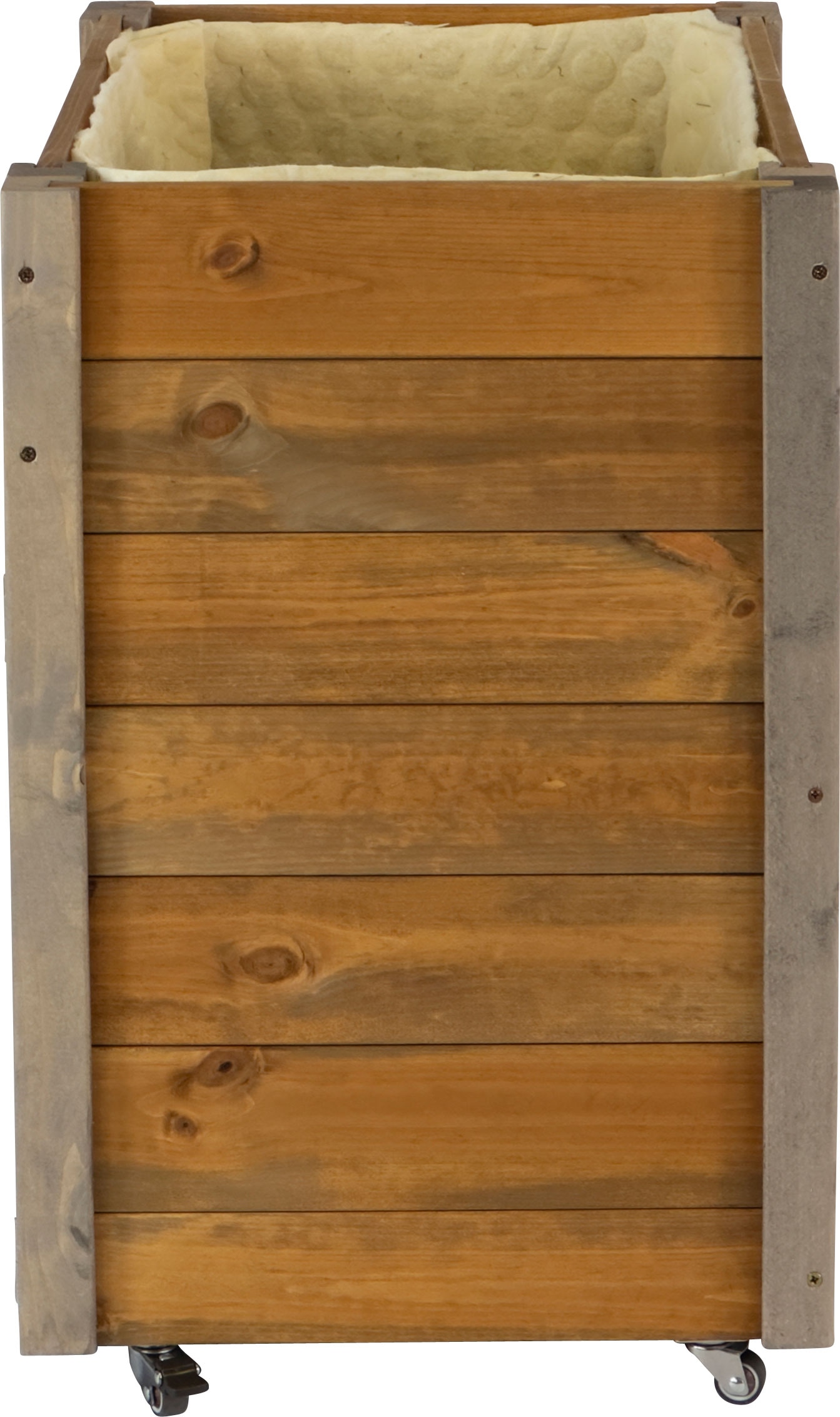 dobar green label Hochbeet »rollbar, mit Staufach, inkl. Schafswolle, Gr. M« Maße: ca. 60 x 40 x 62 cm bei einem Gewicht von ca. 11,20 kg