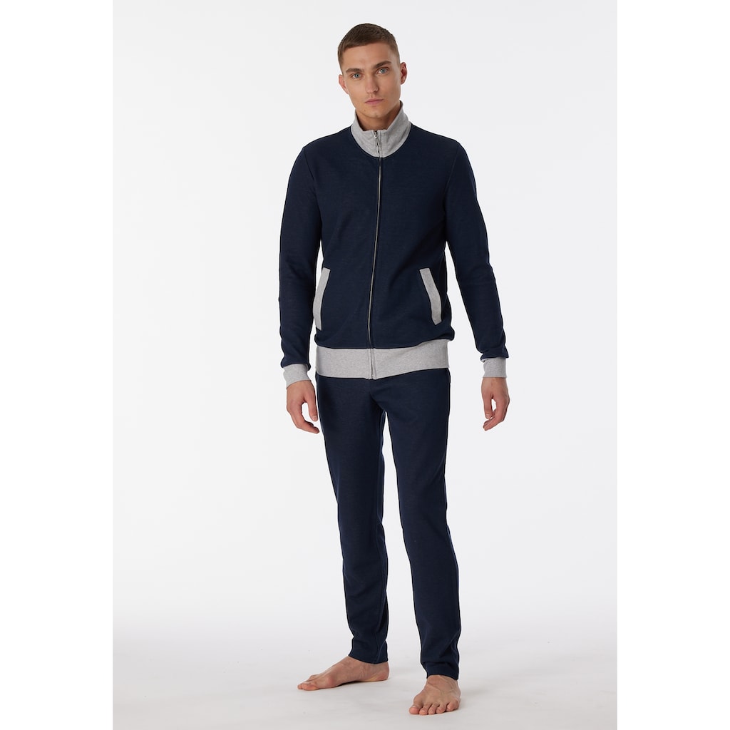 Schiesser Hausanzug »"Warming Nightwear"«, (Set, 2 tlg.), Zipper-Jacke in sportlicher Passform