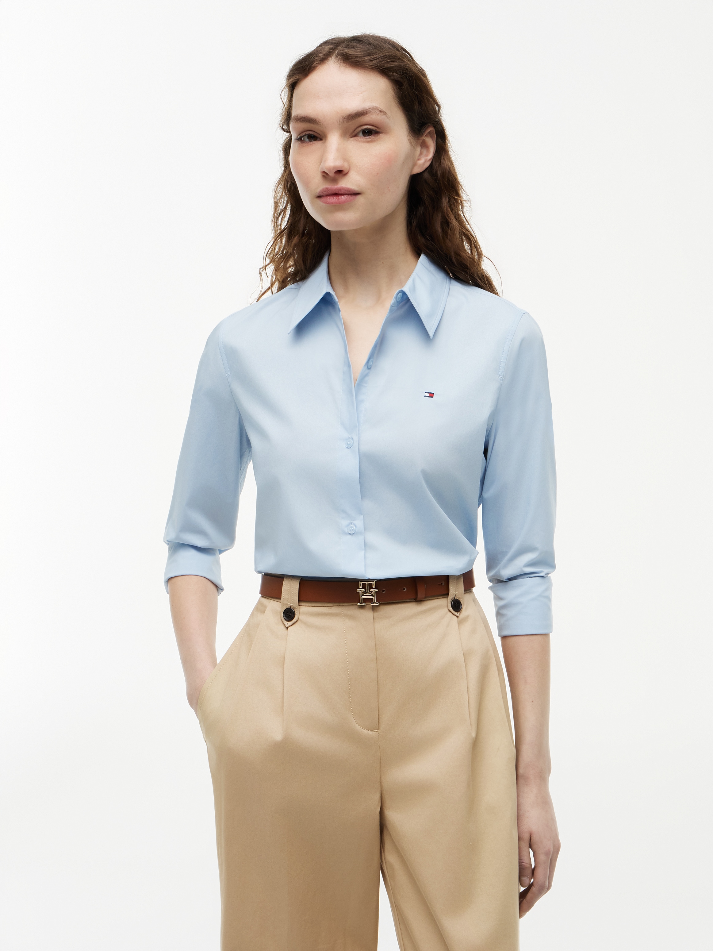 Tommy Hilfiger Hemdbluse »ESS POPLIN REGULAR SHIRT« Langarm, Regular Fit