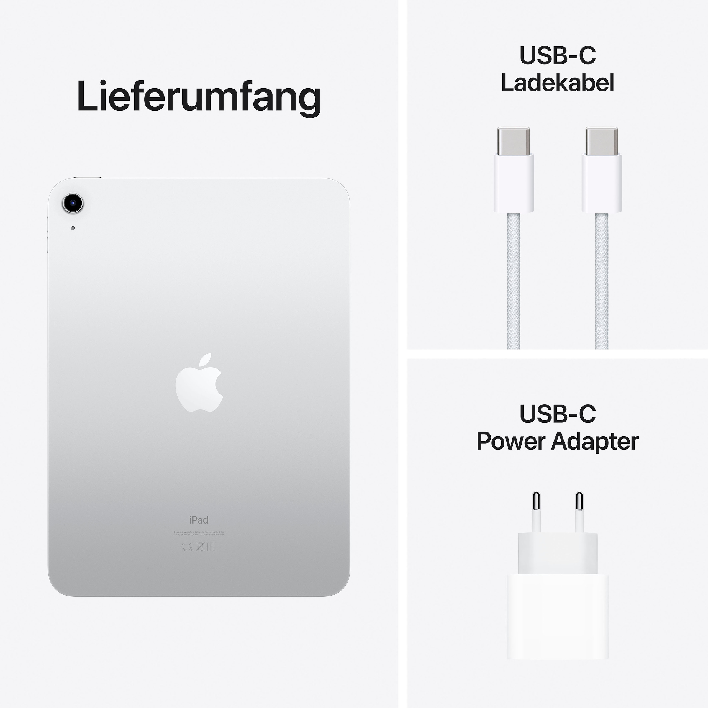 Apple Tablet »iPad 2022 Wi-Fi (10 Generation) inklusive Poweradapter«, (iPadOS)