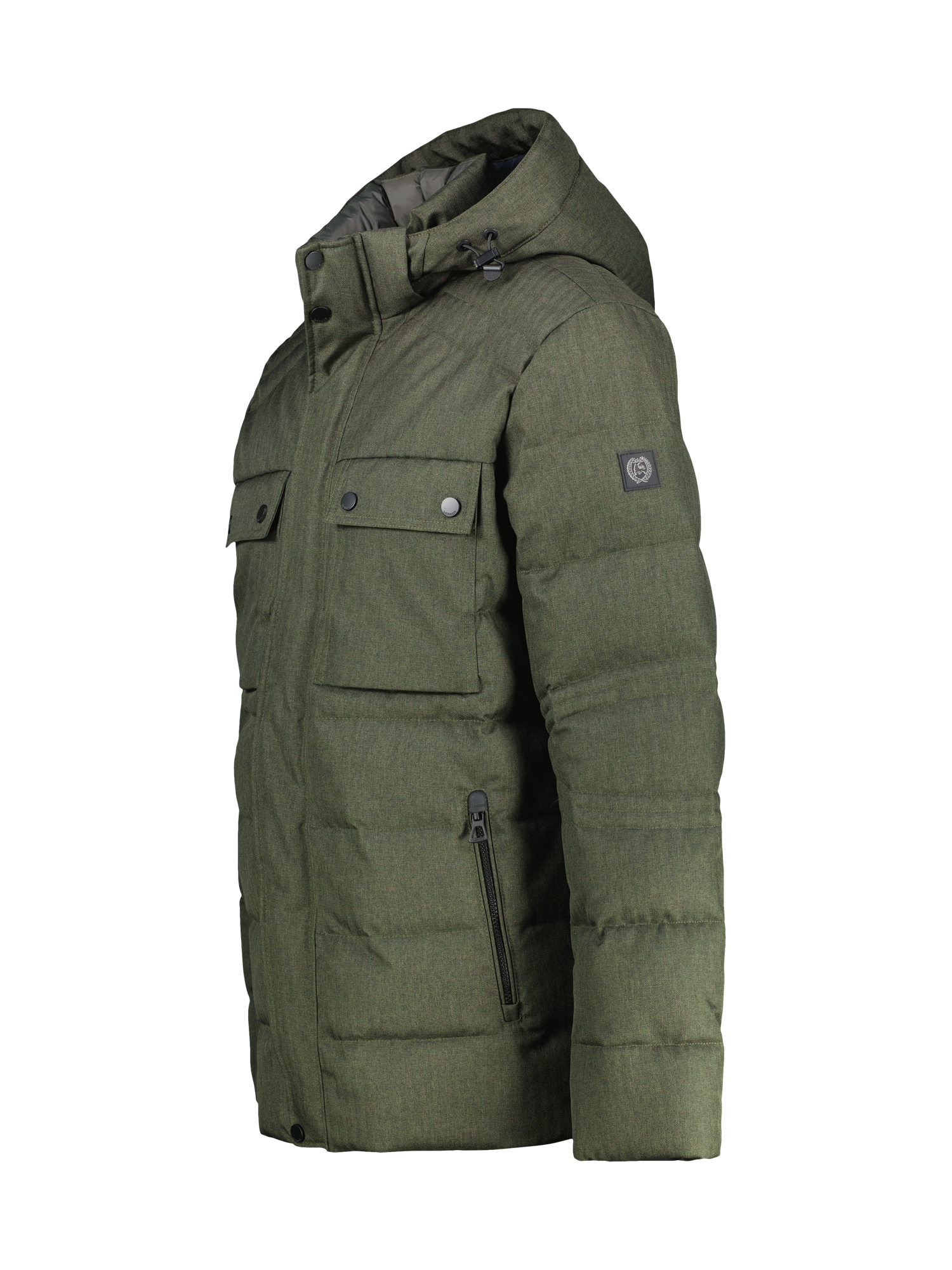 LERROS Steppjacke »LERROS Herren Fieldjacket in Woll-Optik«, mit Kapuze, Wasser- und windabweisend, atmungsaktiv