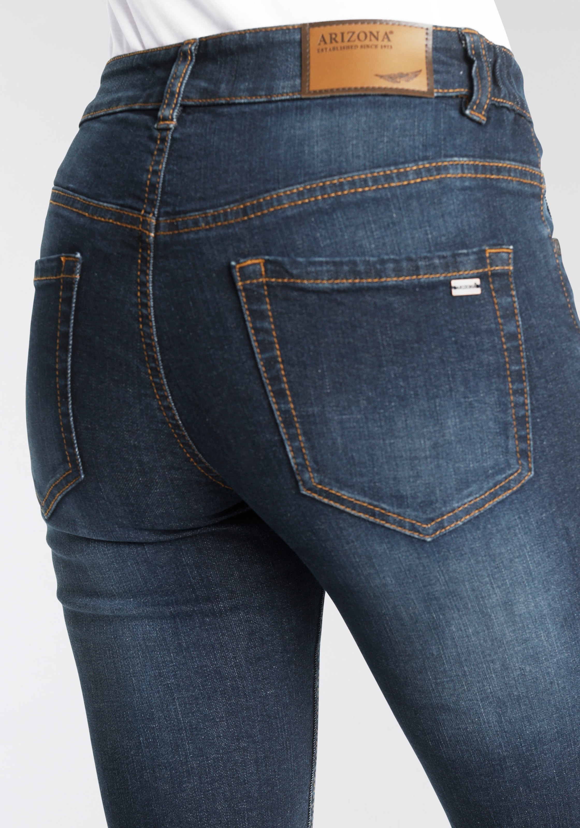 Arizona Slim-fit-Jeans »Bund mit seitlichem Gummizugeinsatz«, High Waist  kaufen bei OTTO | Stretchjeans