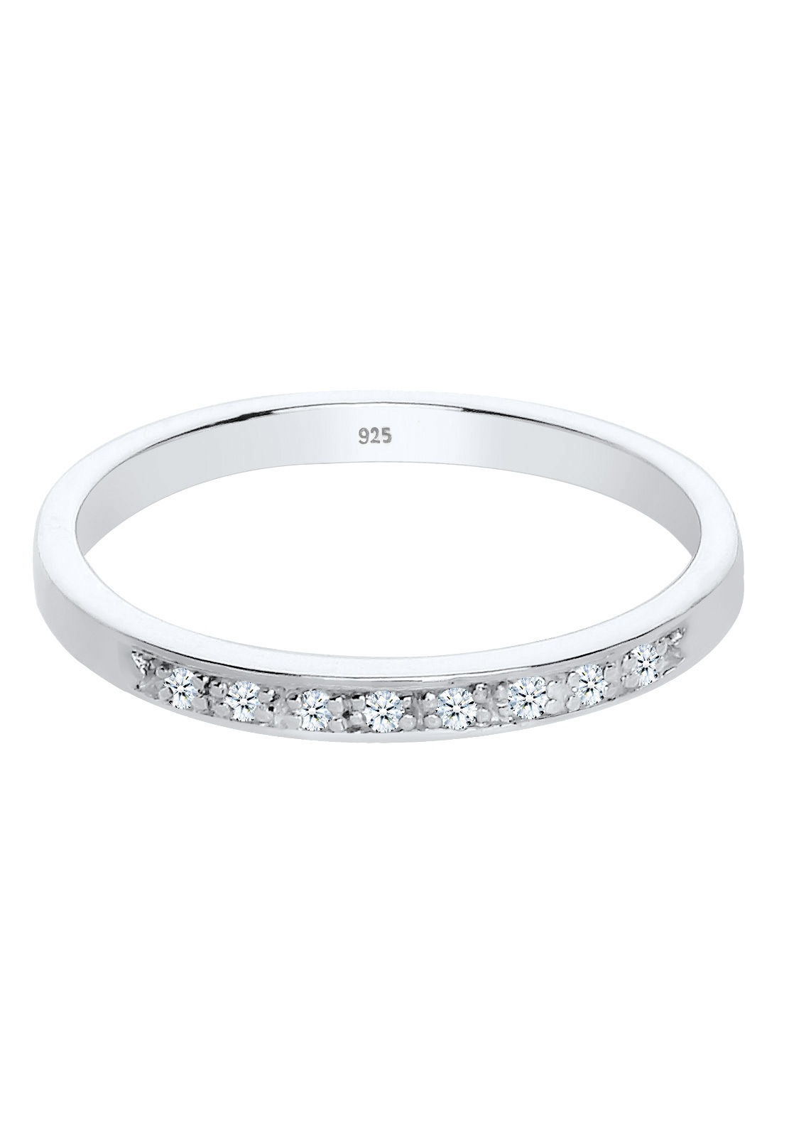 Elli DIAMONDS Verlobungsring »Ring Diamant (0.04 ct) Verlobung Beisteckring Silber«