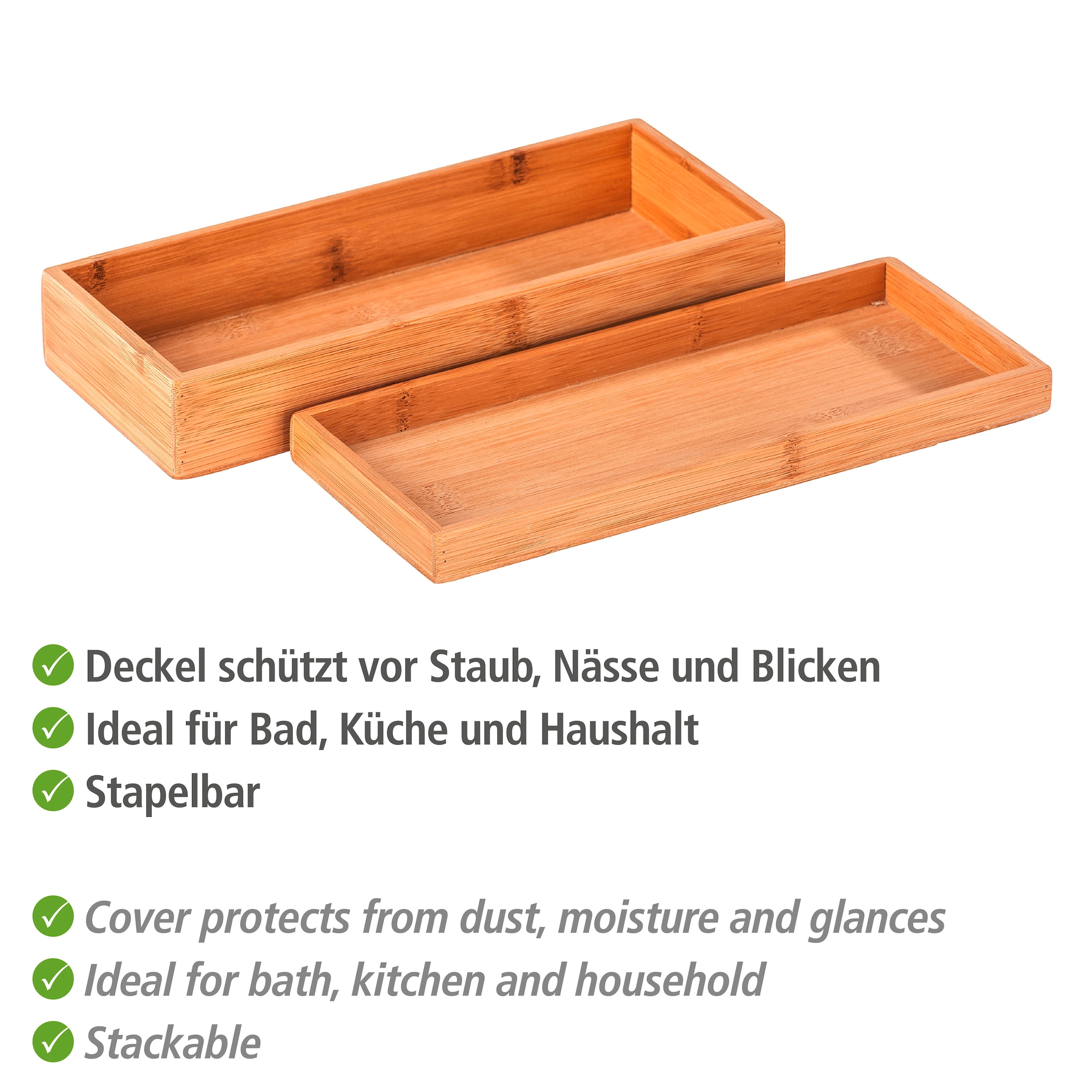 WENKO Aufbewahrungsbox »Terra«, (1 St.), mit Deckel und schmaler Ablage