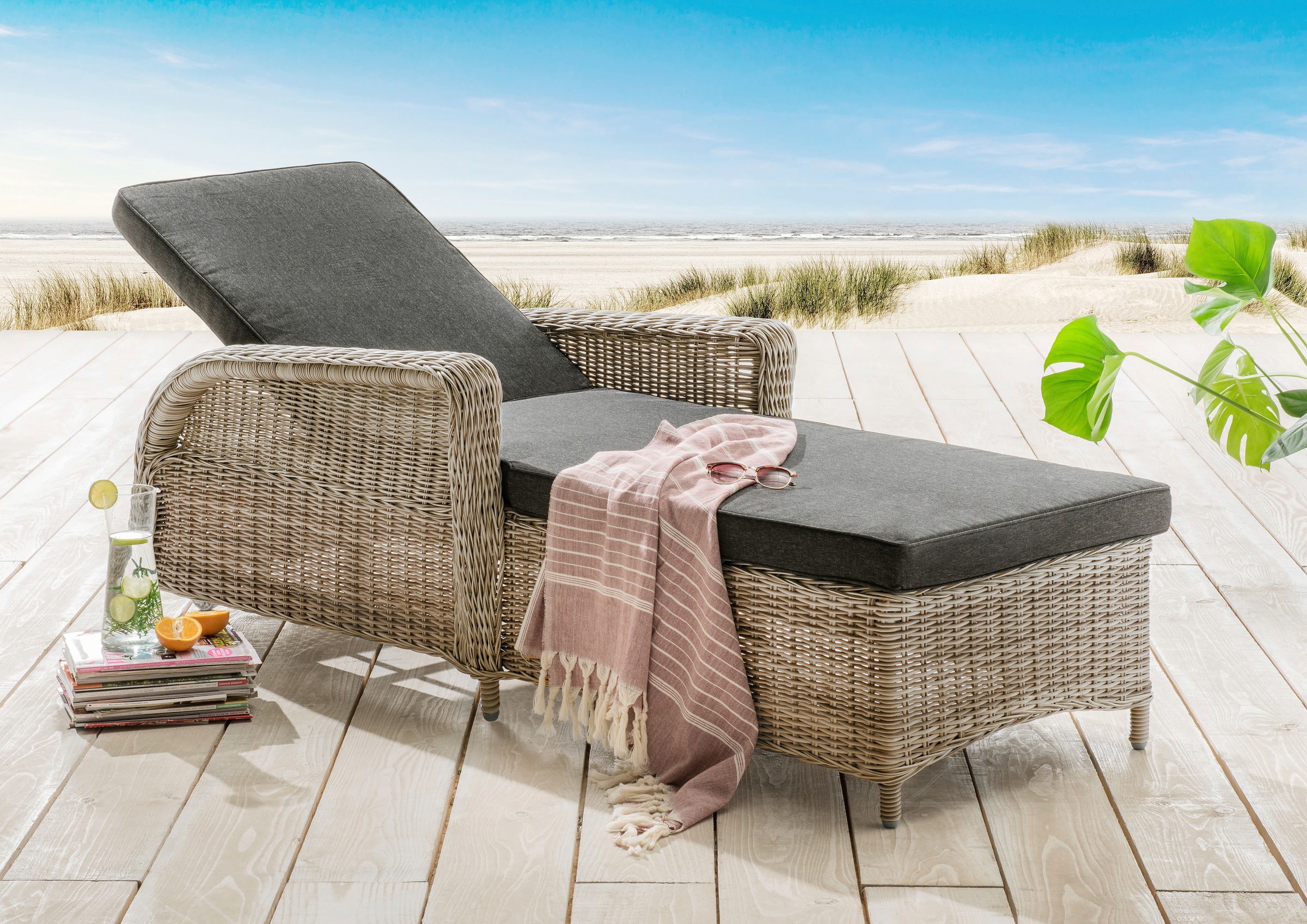 Destiny Rollliege »CASA«, natur meliert, Polster grau