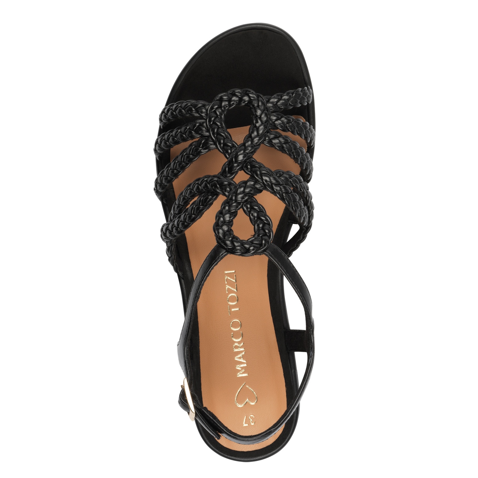 MARCO TOZZI Sandalette  Blockabsatz, Sommerschuh mit modischen Flechtriemchen