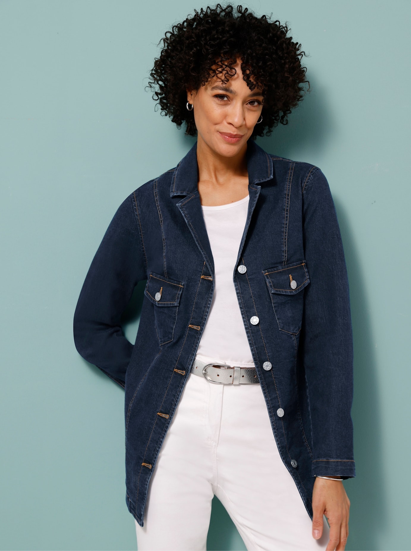 Classic Basics Jeansjacke ohne Kapuze