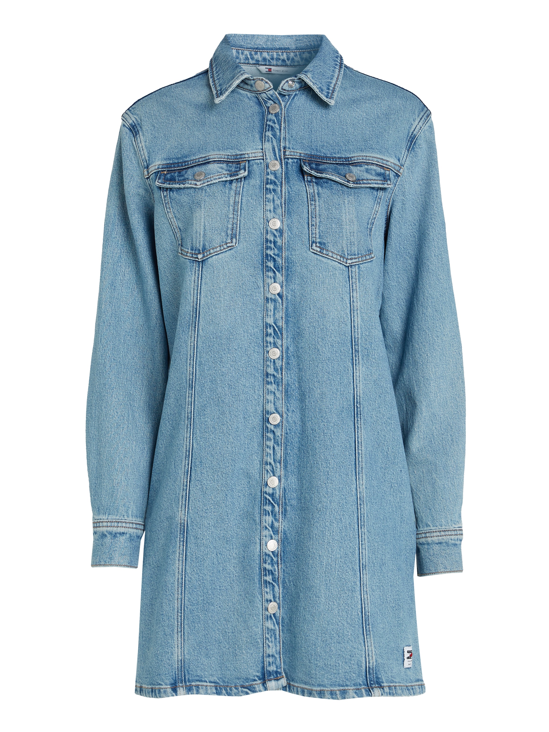 Tommy Jeans Blusenkleid »ALINE LS DRESS CH6119 EXT«, mit Tommy Jeans Flagge