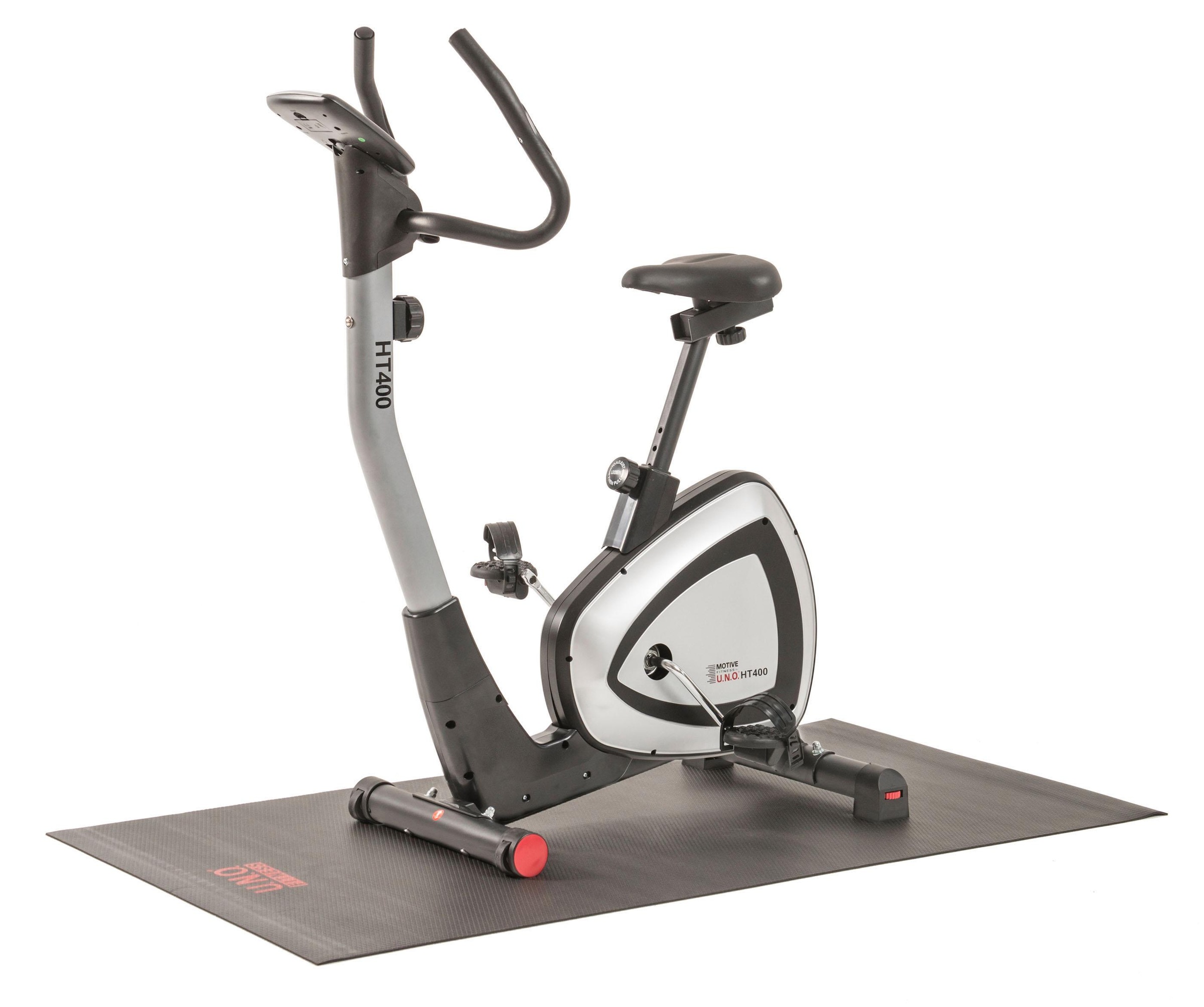Motive Fitness By U.N.O. Heimtrainer »HT 400 (mit/ohne Unterlegmatte)« Schwungmasse ca. 6 kg, 8 Widerstandsstufen in grau
