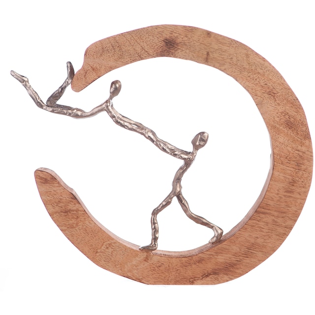 GILDE Dekofigur »Skulptur Parents Love, silber/natur«, (1 St.), Dekoobjekt,  Höhe 32 cm, handgefertigt, aus Metall und Holz, Wohnzimmer kaufen im OTTO  Online Shop