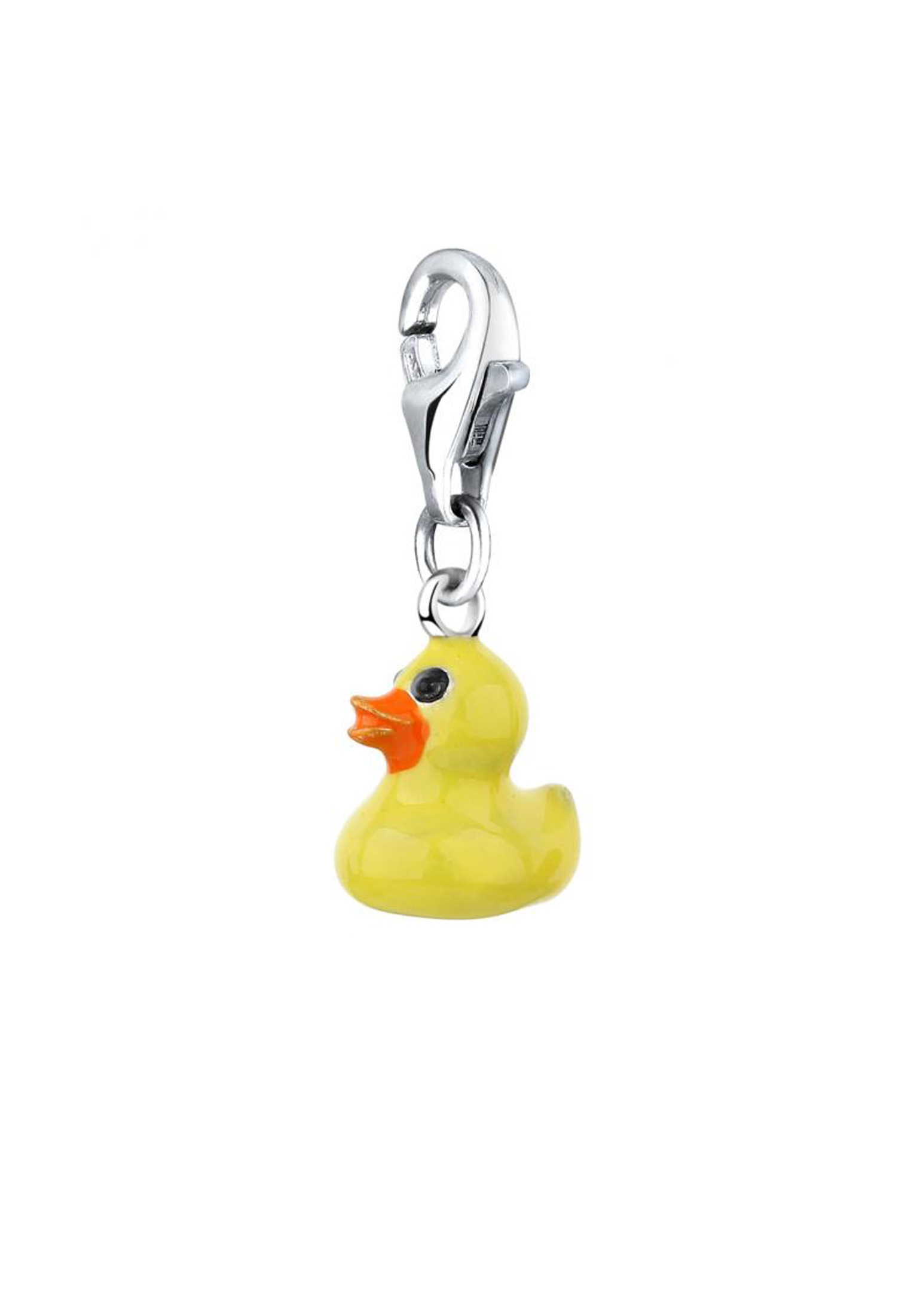 Nenalina Charm-Einhänger »Charm Anhänger Gummiente Duck Enamel 925 Silber«