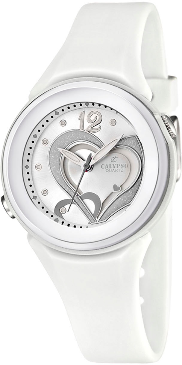 CALYPSO WATCHES Quarzuhr »K5576/1«, Armbanduhr, Damenuhr, mit Herzmotiv
