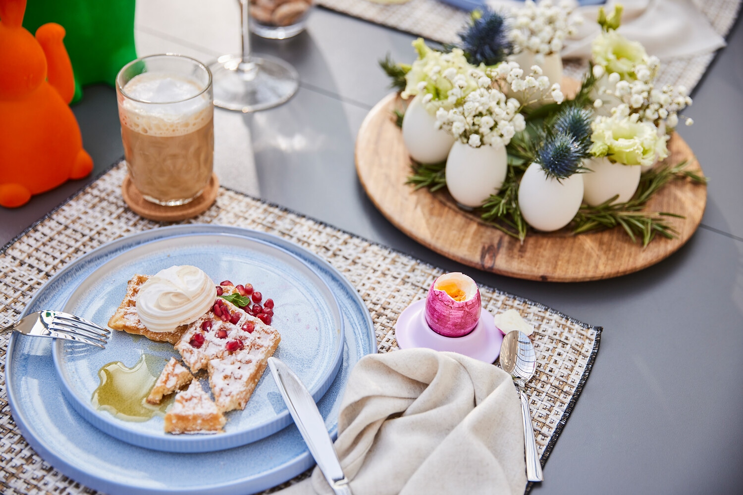 OTTO home Geschirr-Set »Ylvii, außen matt, innen reaktiv glasiert« Riffeloptik, spülmaschinenfest und mikrowellengeeignet