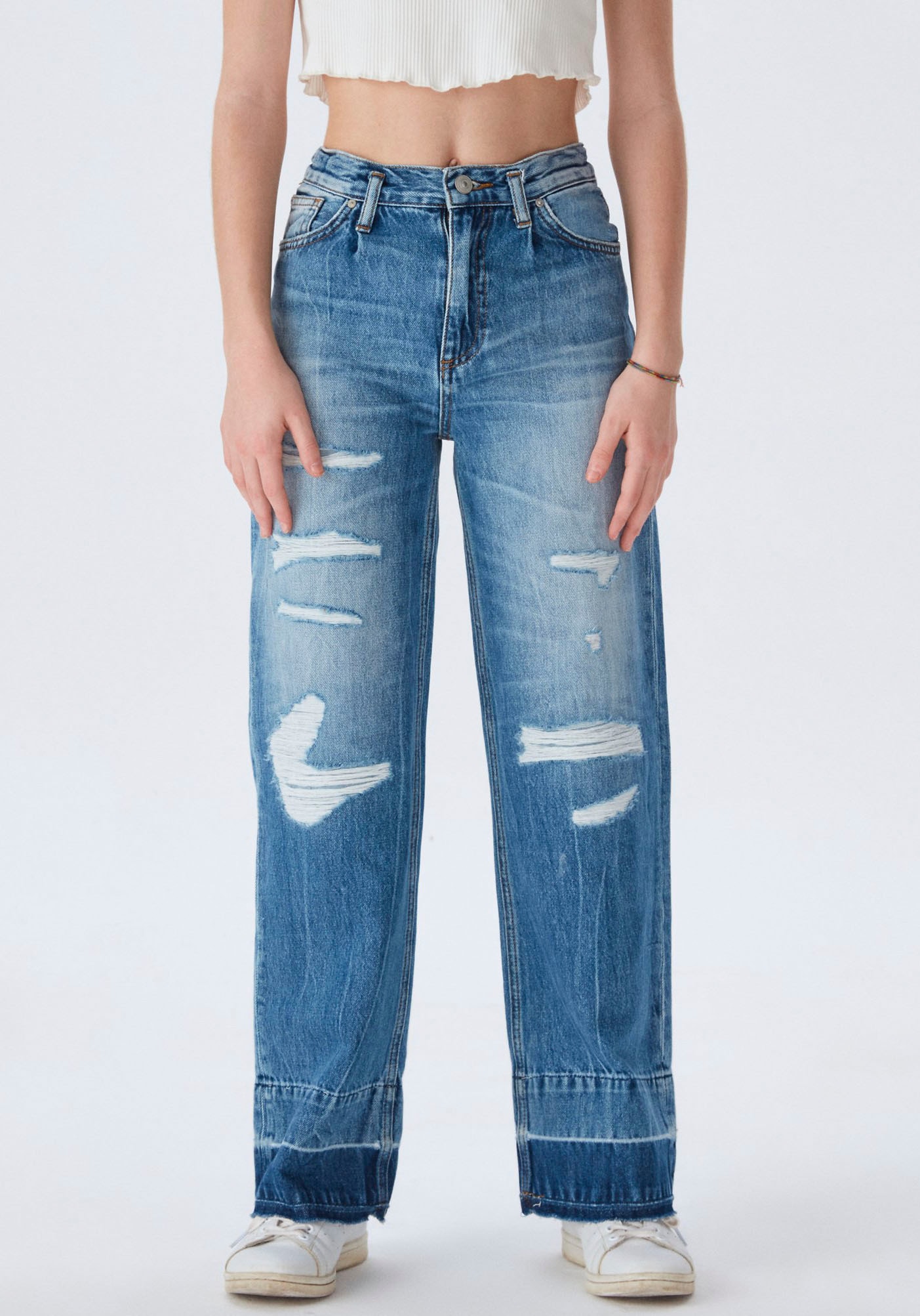 LTB Weite Jeans »FELICIA«, mit OTTO Destroyed-Effekten, GIRLS bei kaufen for
