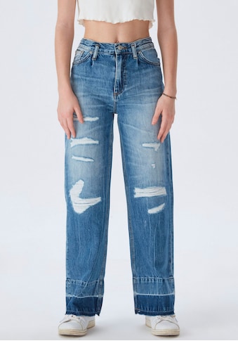 Weite Jeans »FELICIA«, mit Destroyed-Effekten, for GIRLS