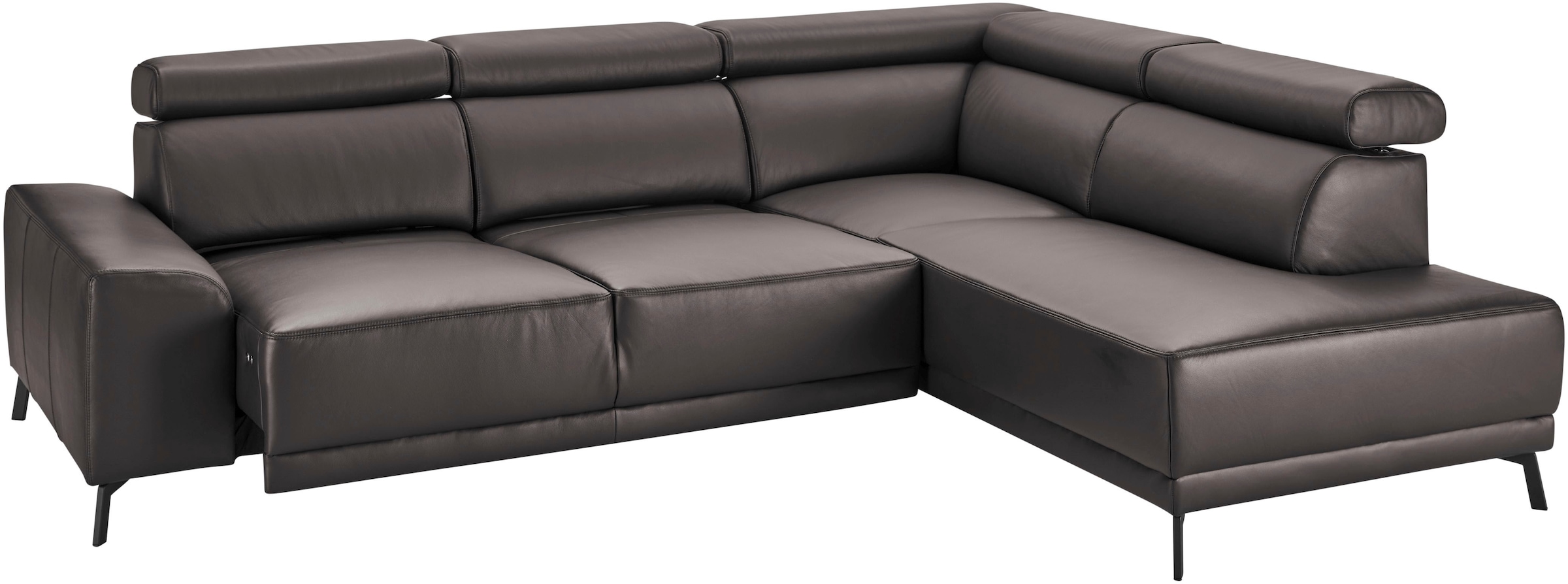 3C Candy Ecksofa »Greve modern und bequem, inkl. manueller Kopfteilverstellung, L-Form«, wahlweise mit motorischem Sitzvorzug