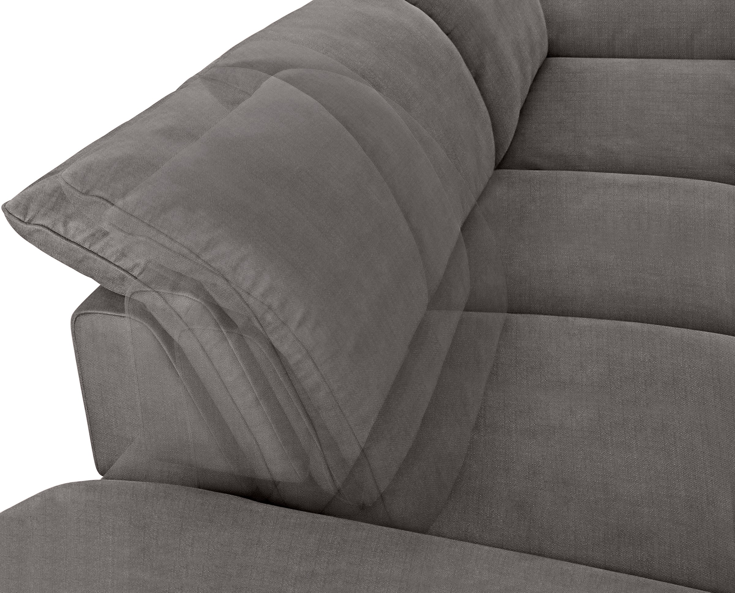 W.SCHILLIG Ecksofa »enjoy&MORE, Designsofa, bequem, zeitlos und elegant, L-Form«, mit Sitztiefenverstellung, Füße Chrom glänzend, Breite 340 cm